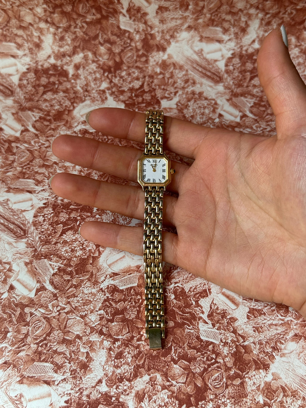 1980s Rotary octagon gold-plated quartz watch
