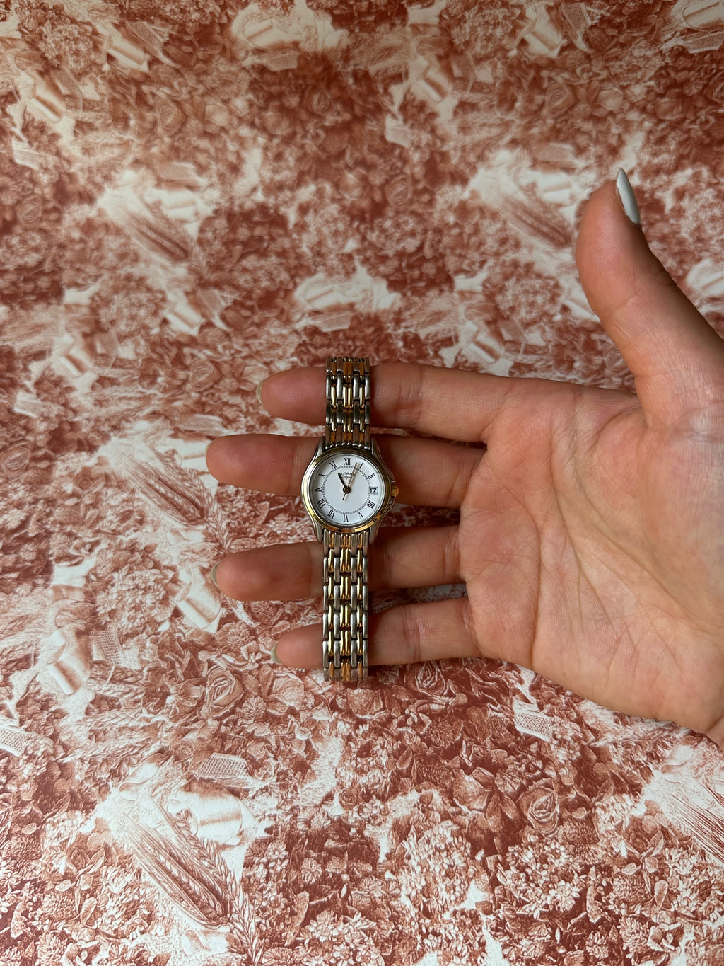 1980s Rotary two tone date window quartz watch