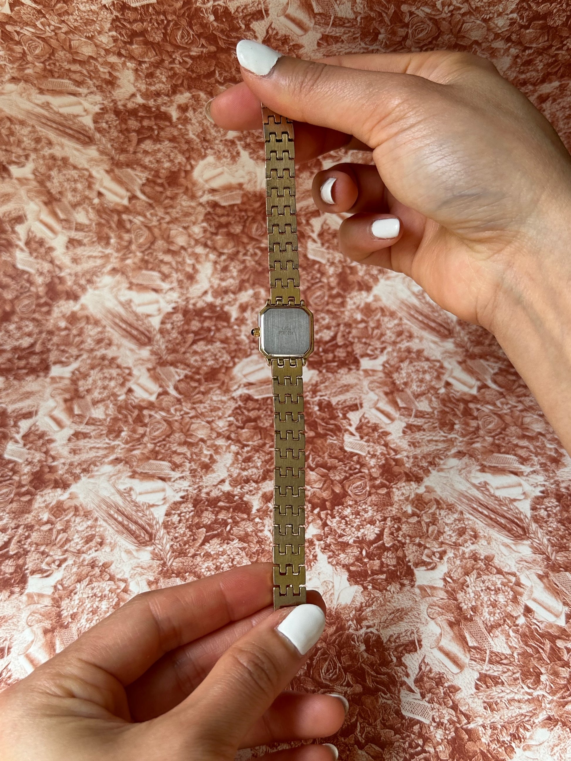 1980s Rotary octagon gold-plated quartz watch