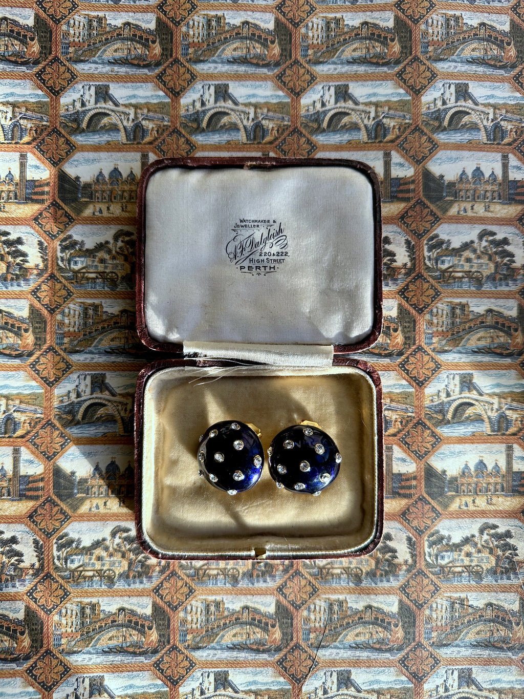 Midnight Stars navy clip-on earrings