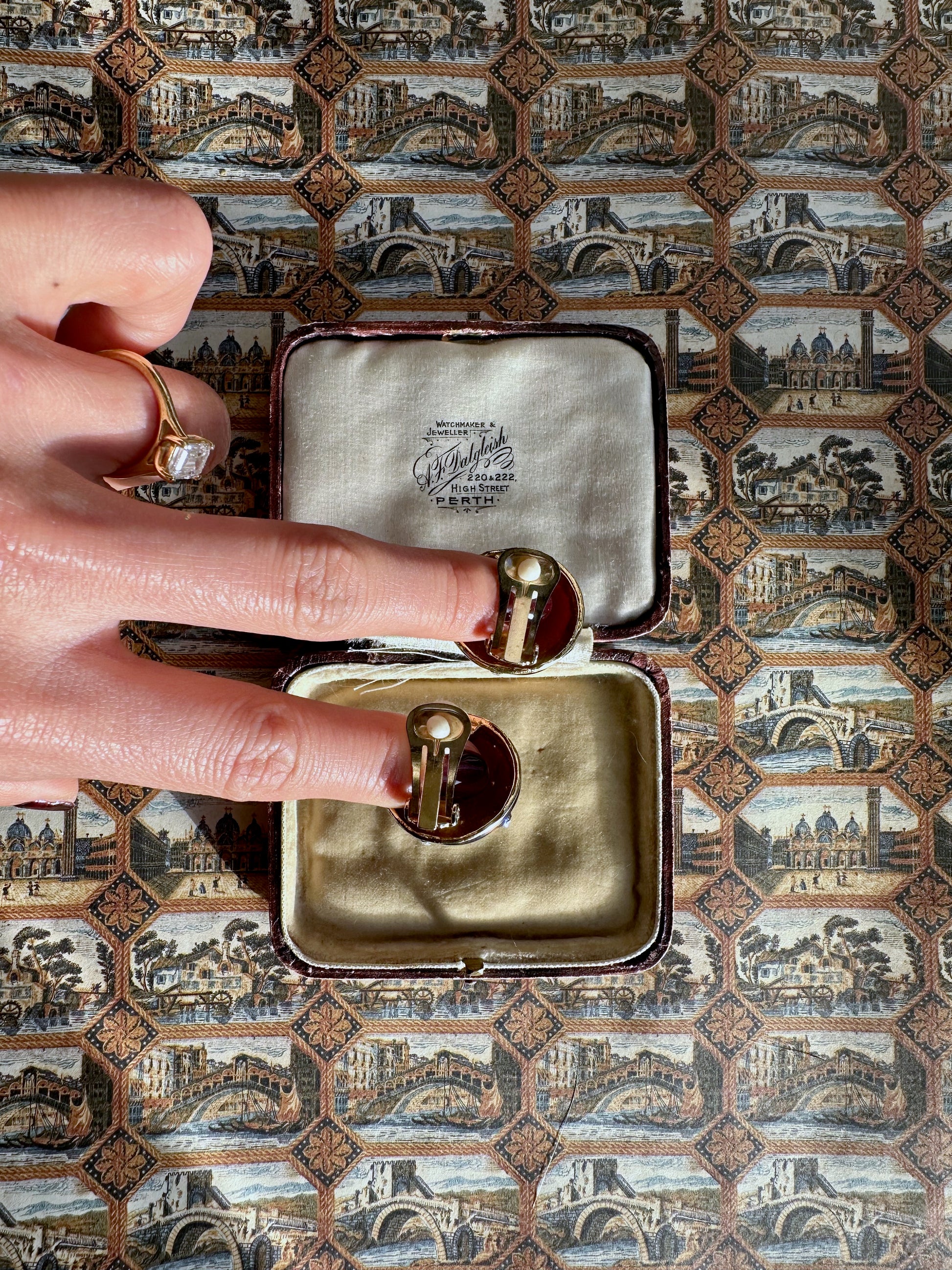 Midnight Stars navy clip-on earrings