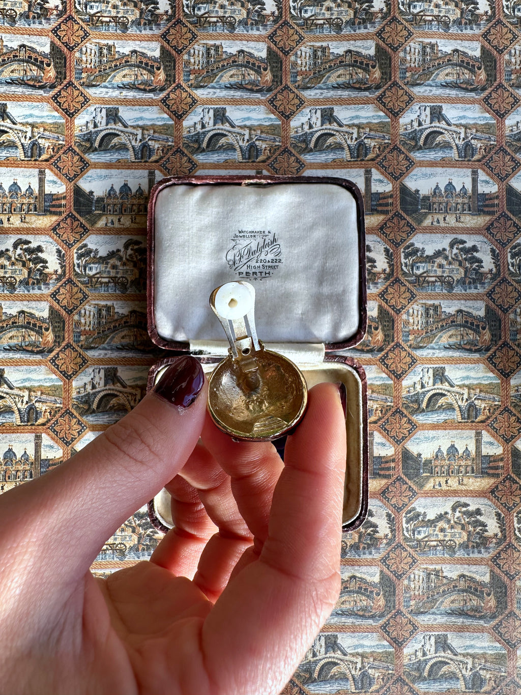 Midnight Stars navy clip-on earrings