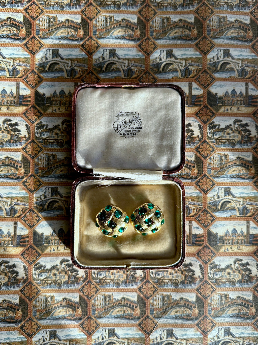 Sweet Pie gold-tone clip-on earrings