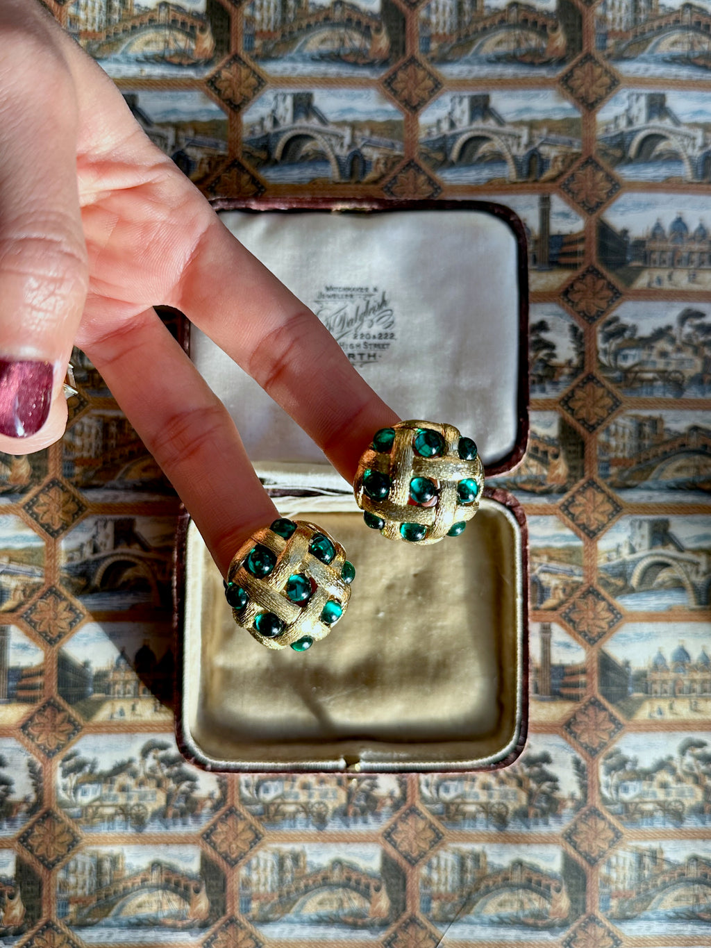 Sweet Pie gold-tone clip-on earrings