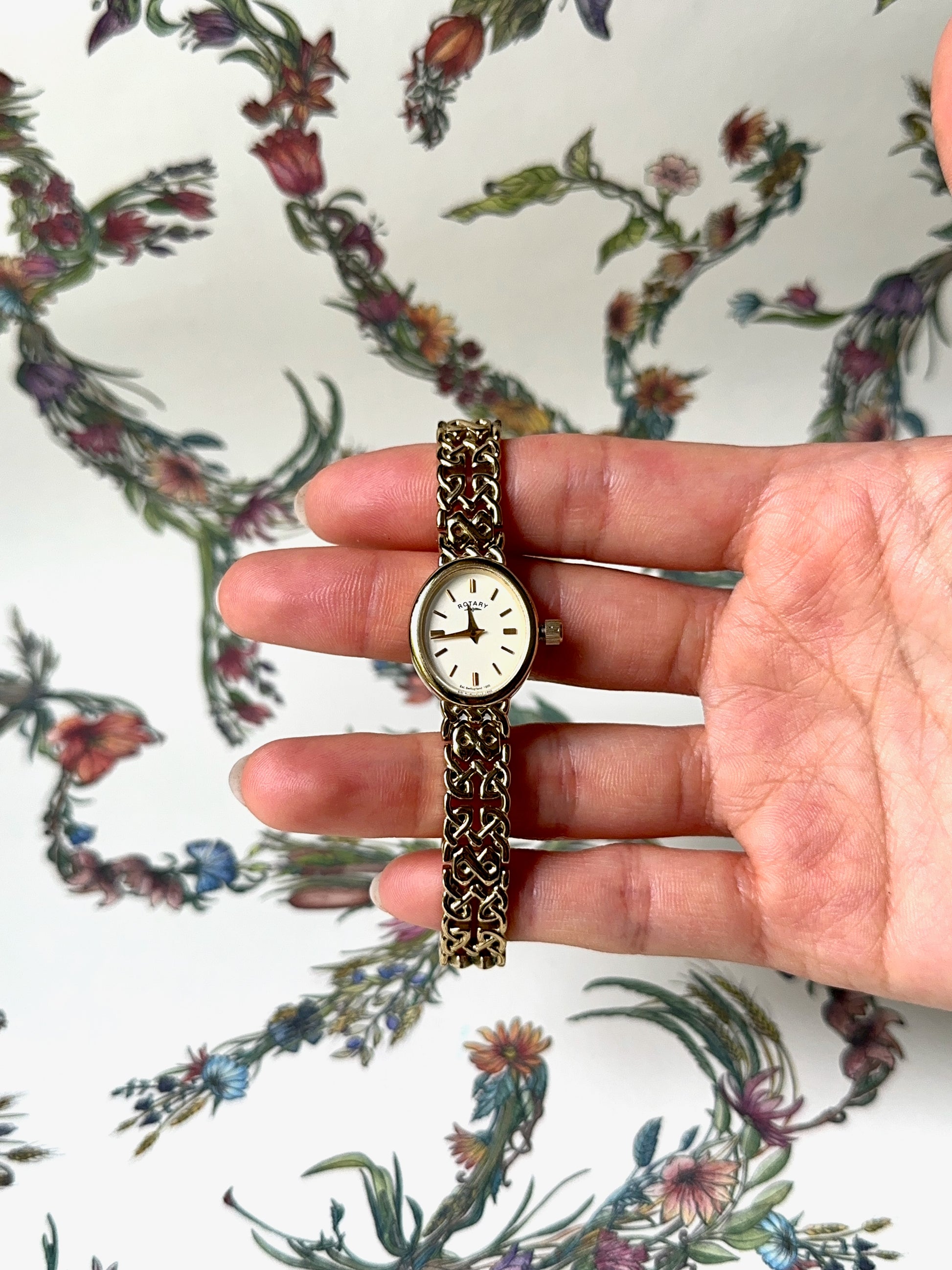 1980s Rotary Filigree Bracelet Quartz Watch