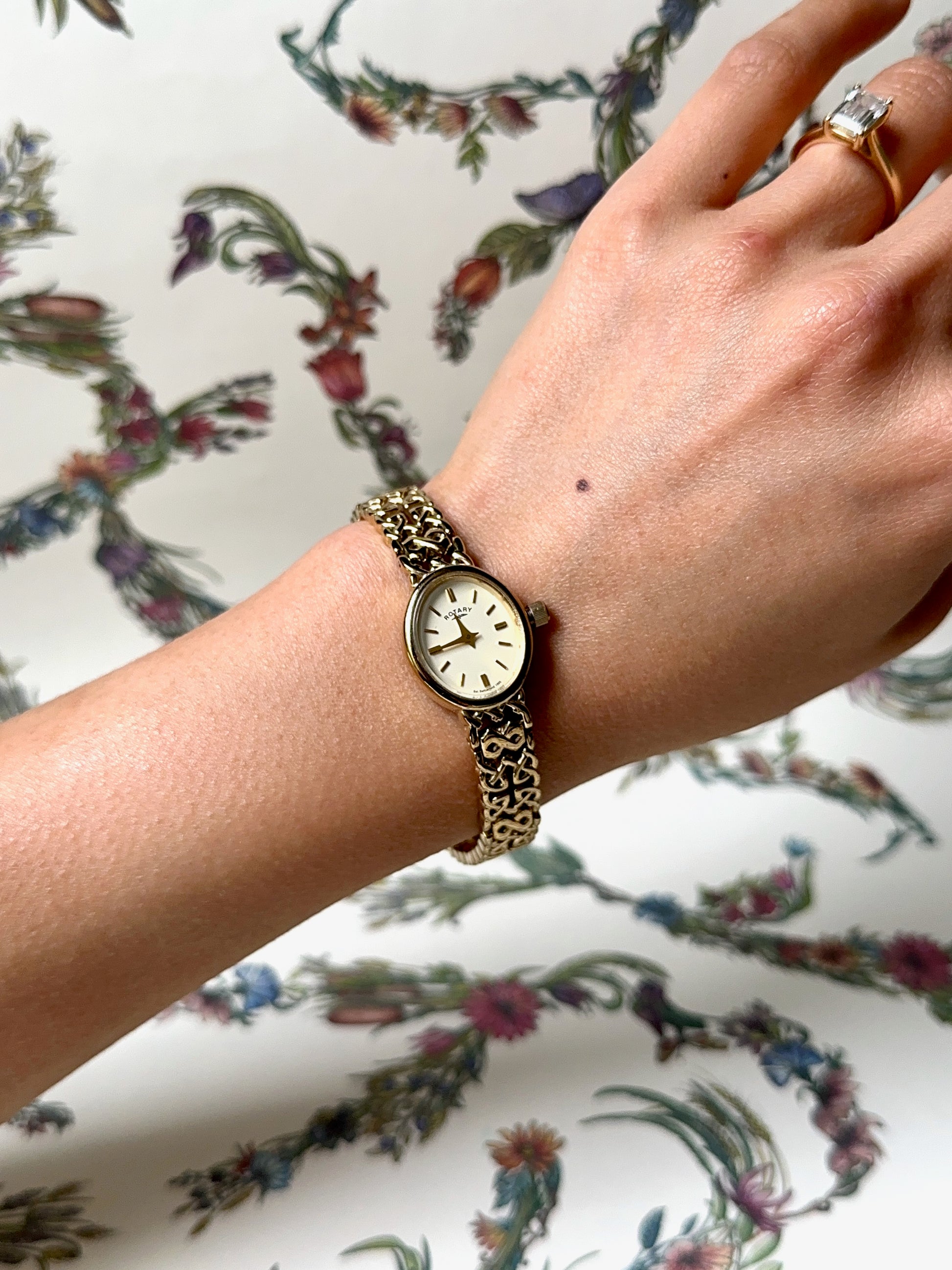 1980s Rotary Filigree Bracelet Quartz Watch