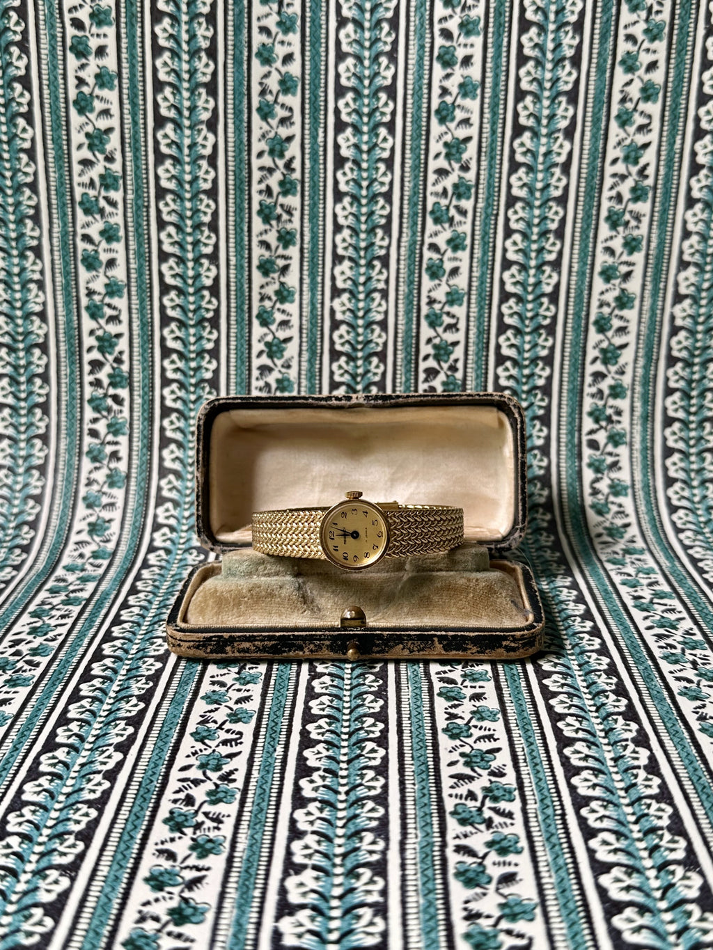 1970s Regency Braided Gold-Tone Mechanical Watch