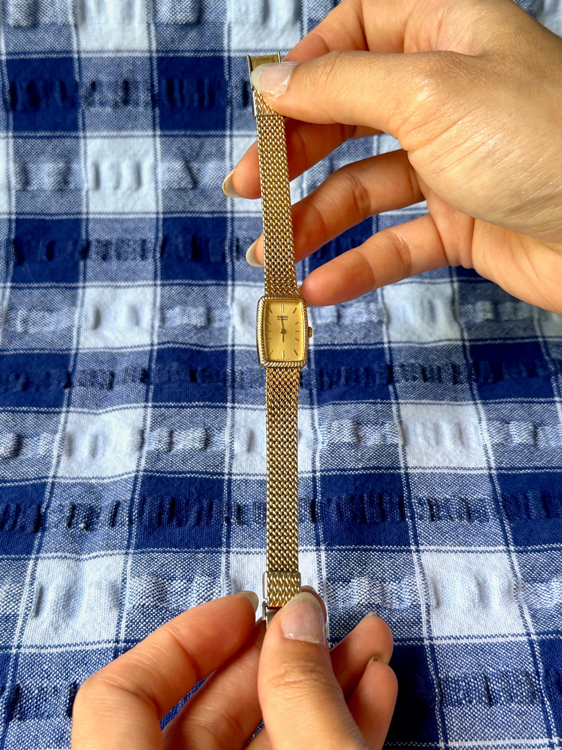 1980s Seiko Braided Gold-Plated Quartz Watch
