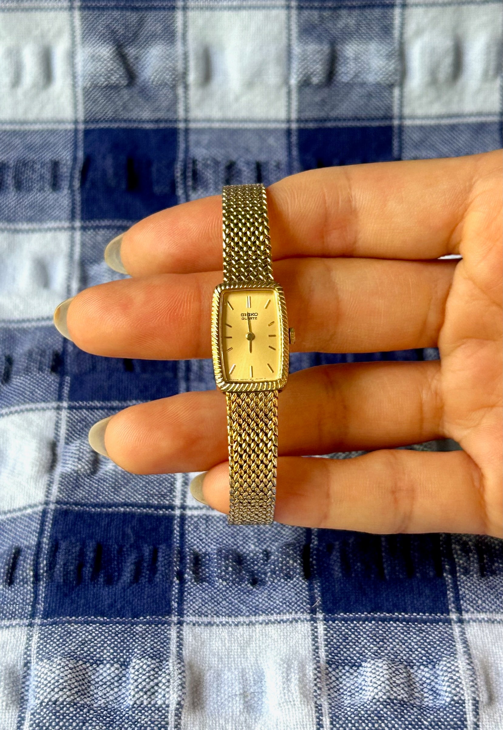 1980s Seiko Braided Gold-Plated Quartz Watch