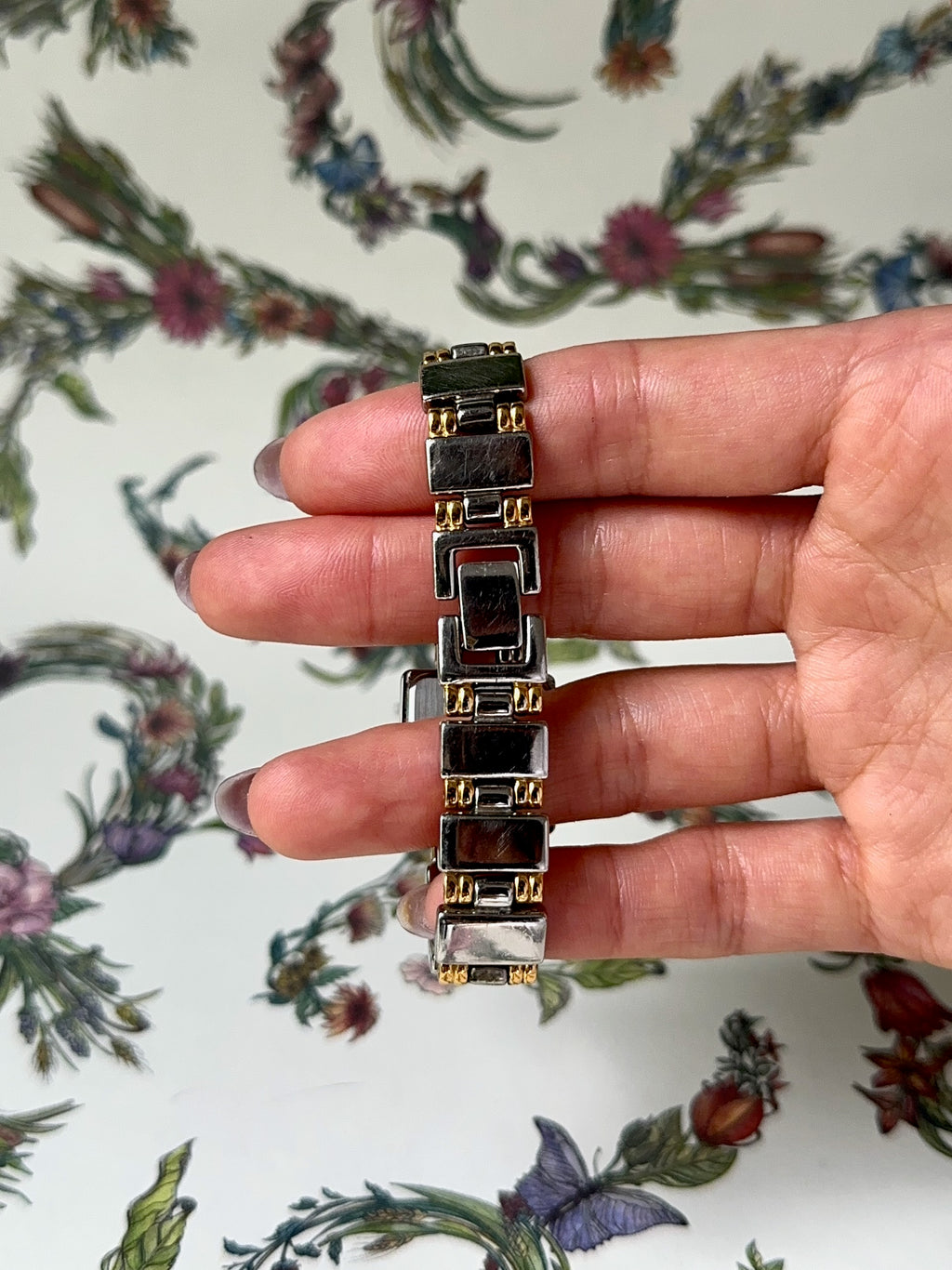 1980s Seiko two-tone square quartz watch