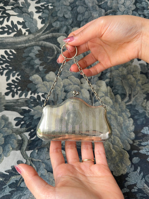 1920s Silver-Plated Coin Ring Purse