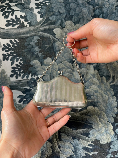 1920s Silver-Plated Coin Ring Purse