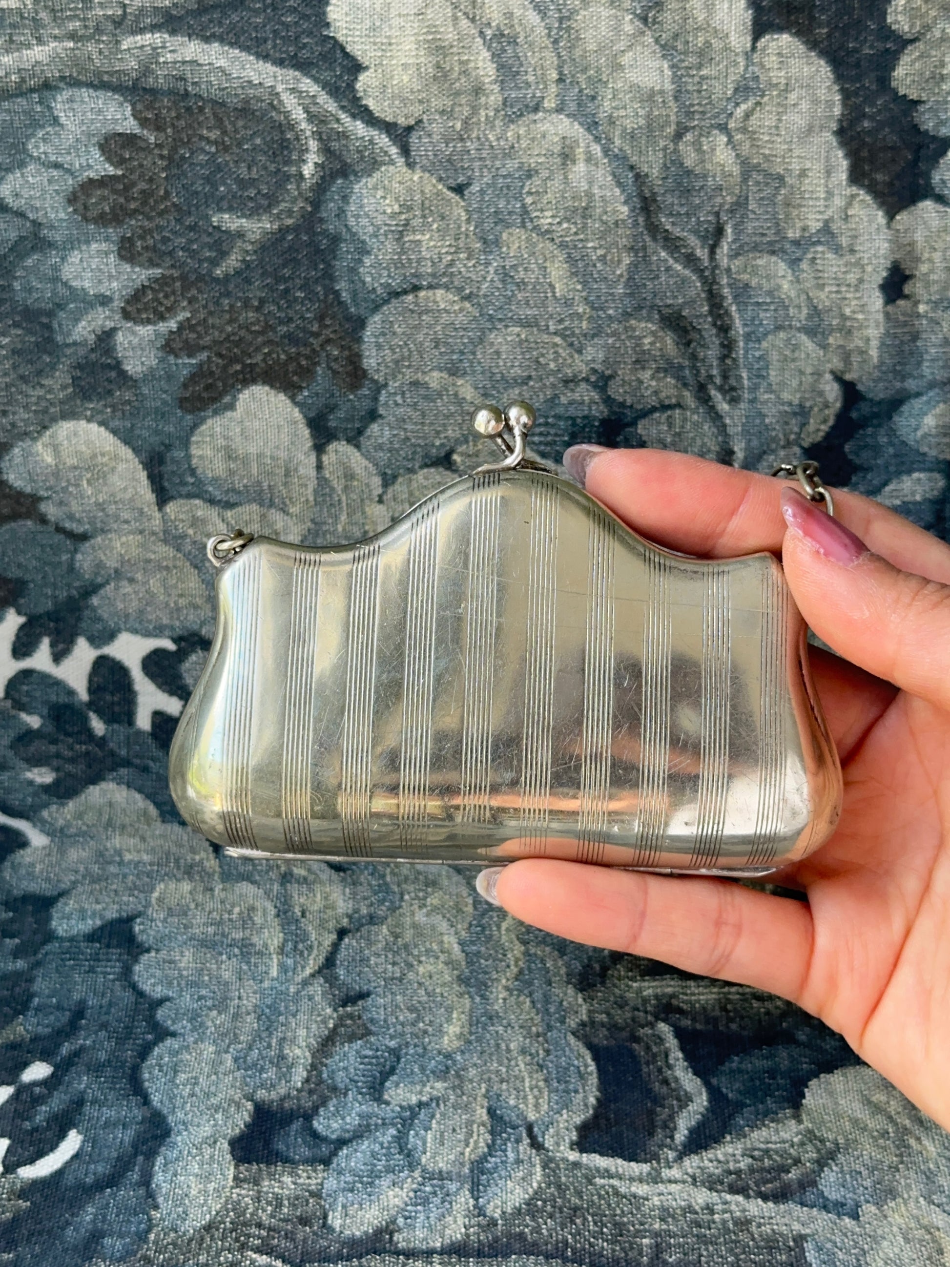 1920s Silver-Plated Coin Ring Purse