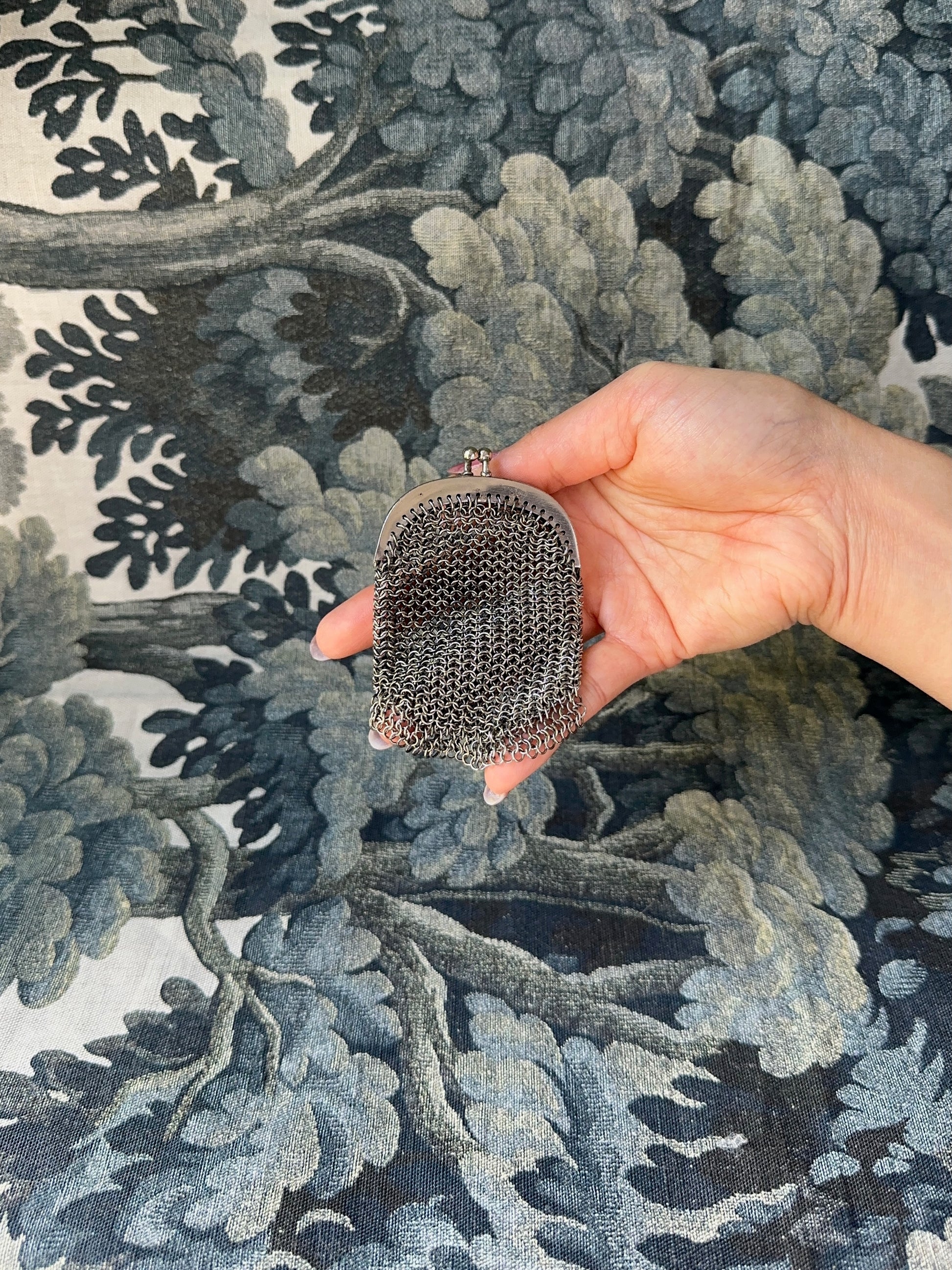 1920s Silver-Tone Mesh Coin Purse