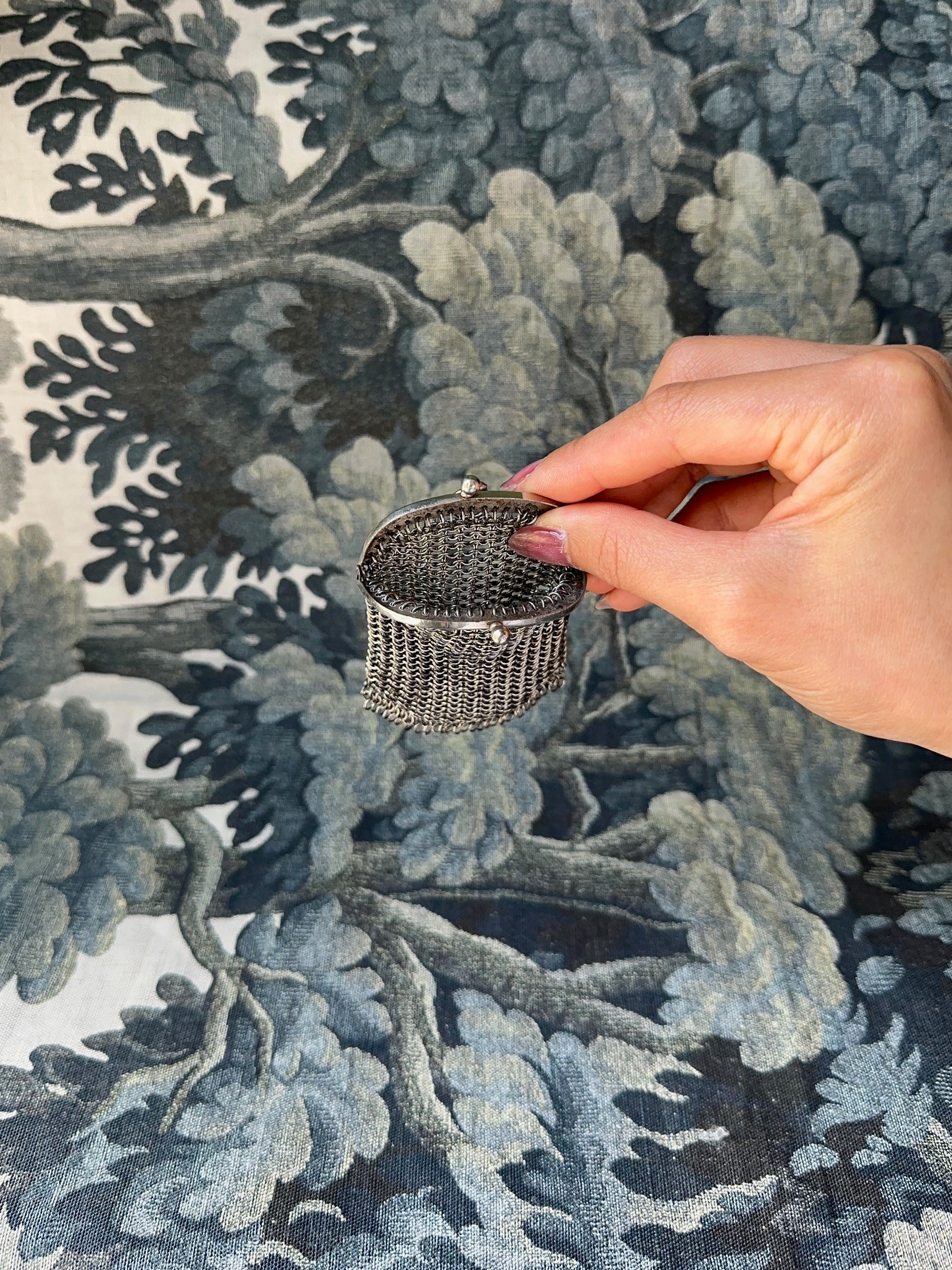 1920s Silver-Tone Mesh Coin Purse