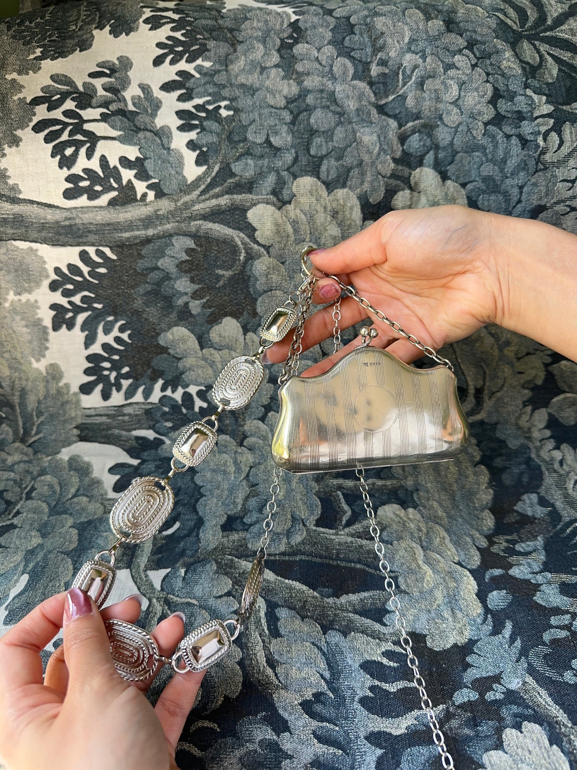 1920s Silver-Plated Coin Ring Purse