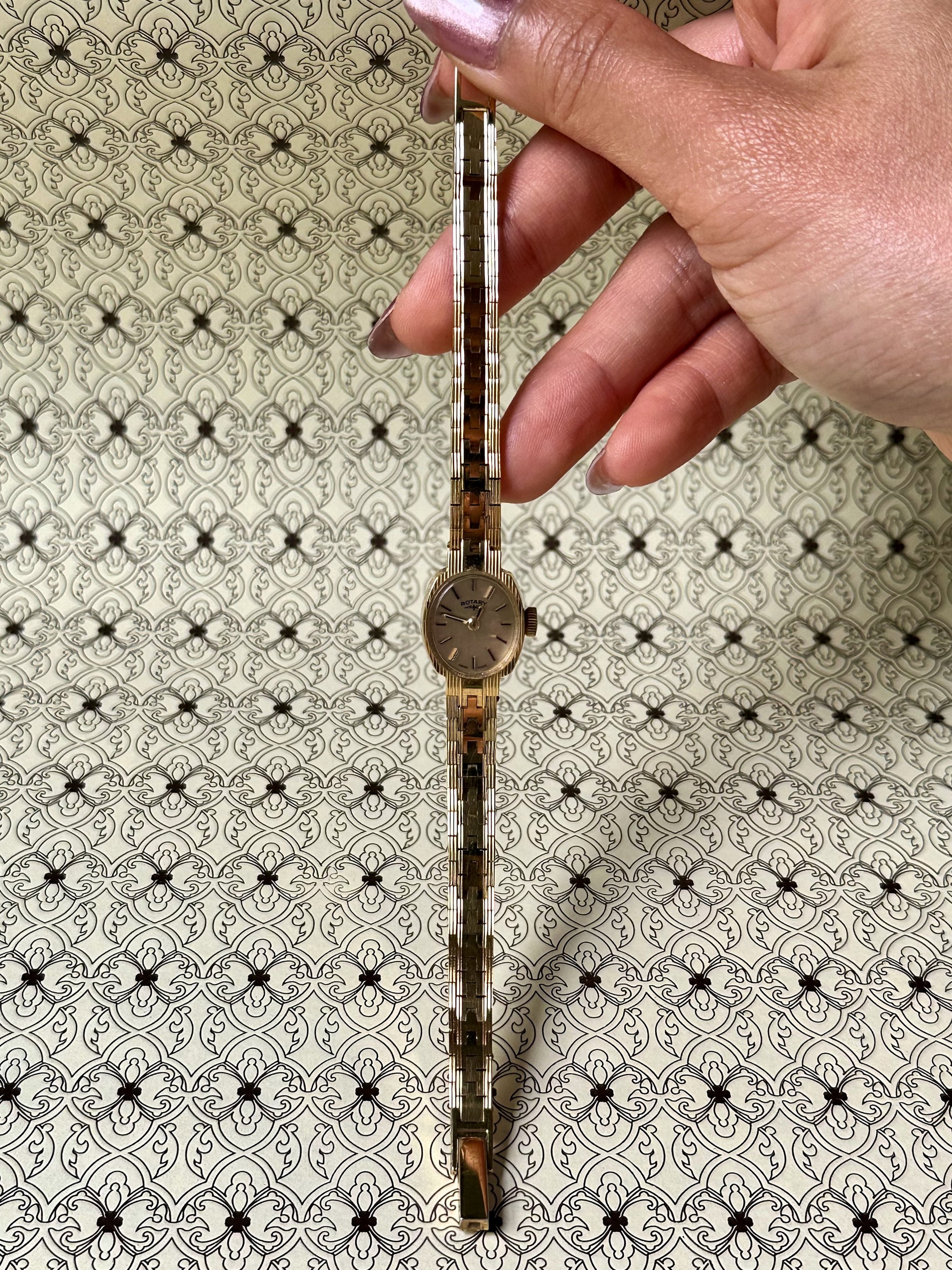 1980s Rotary gold-plated oval mechanical watch