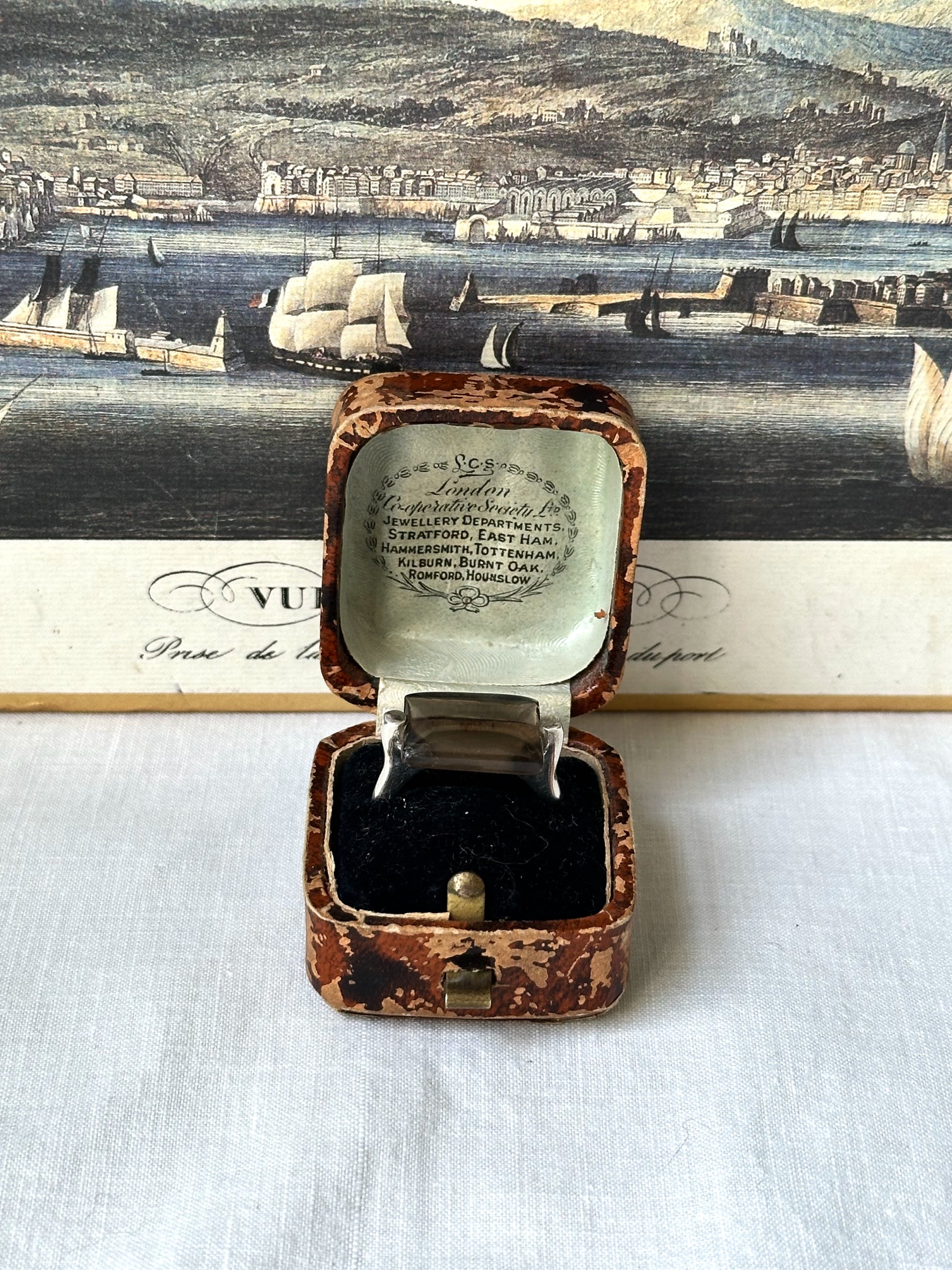 Vintage Smoky Quartz Sterling Silver Ring