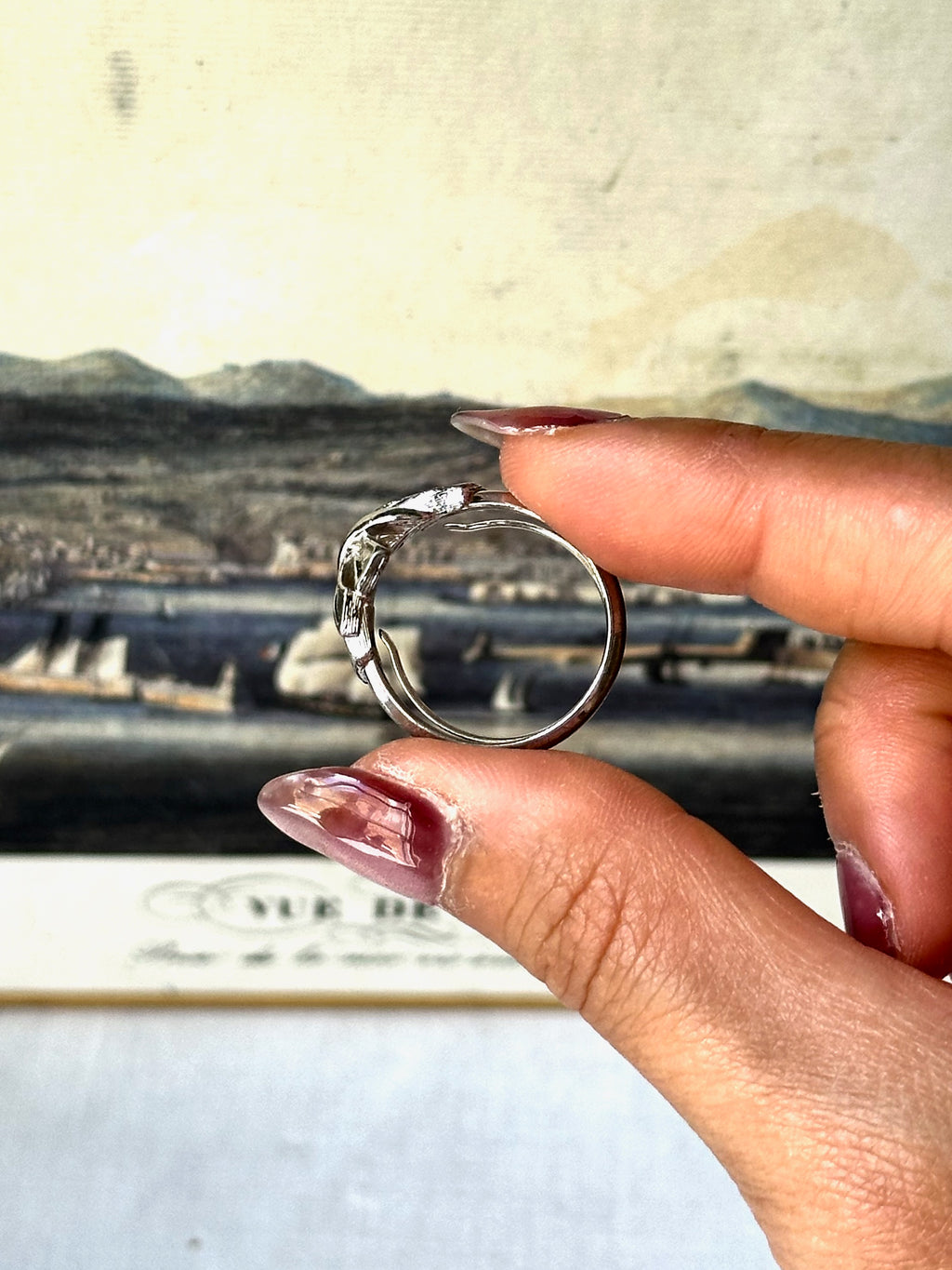 1970s Avon Bow Silver Tone Ring