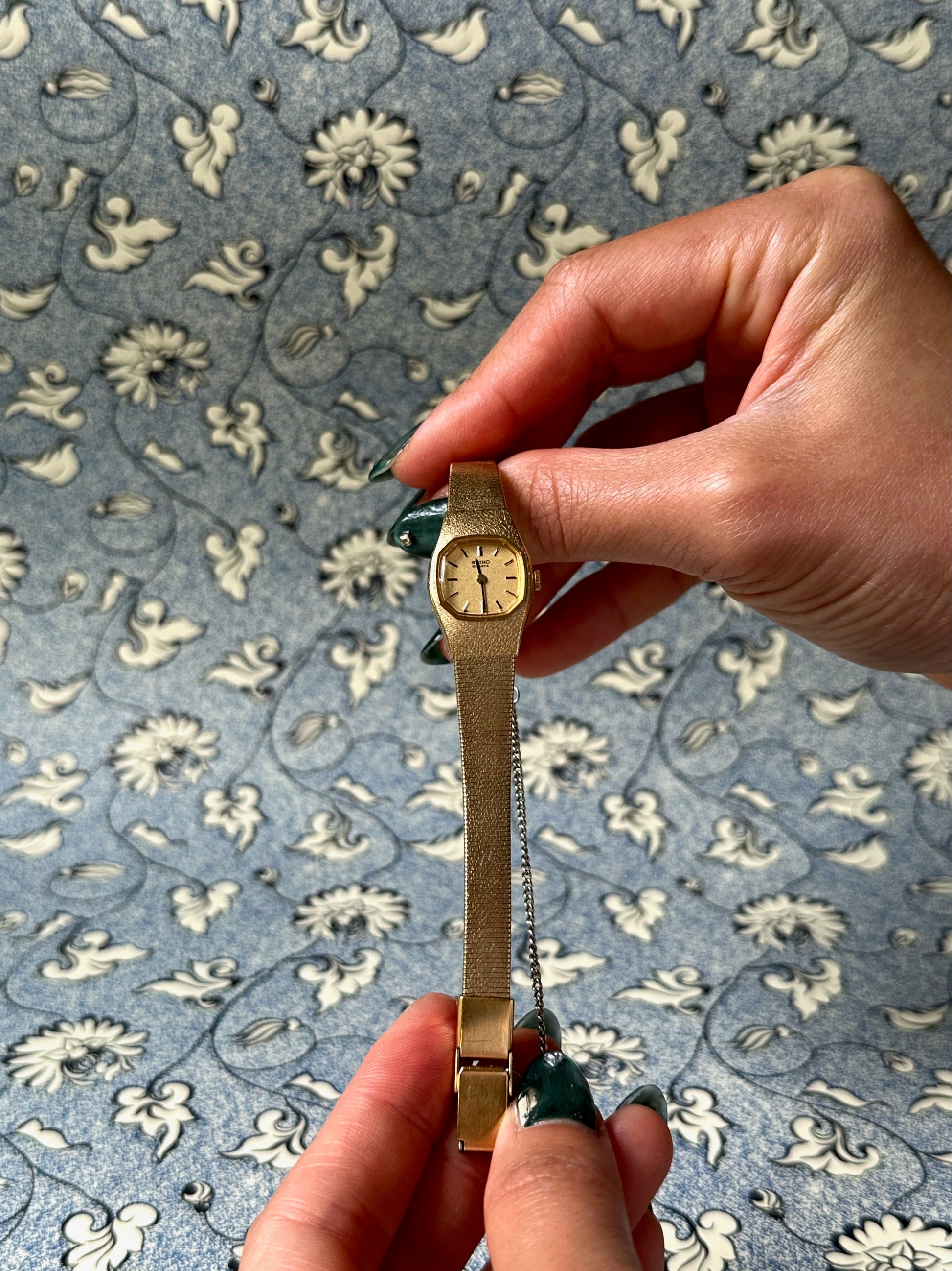 1970s Seiko octagon gold-plated quartz watch