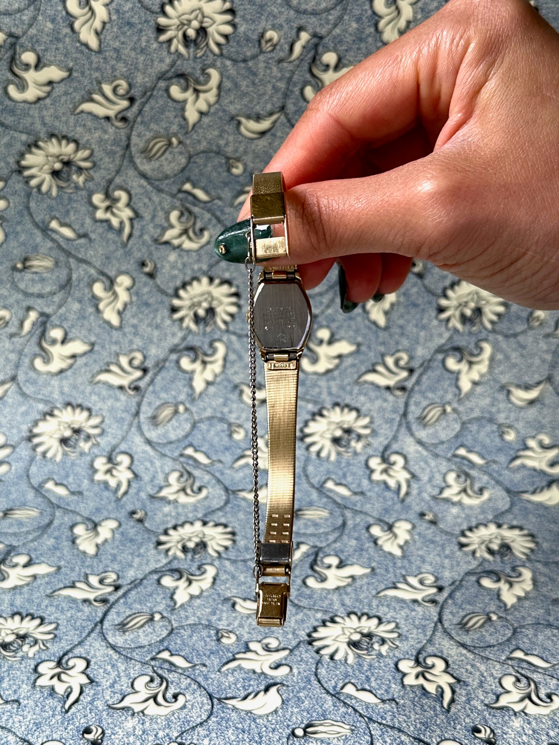 1970s Seiko octagon gold-plated quartz watch