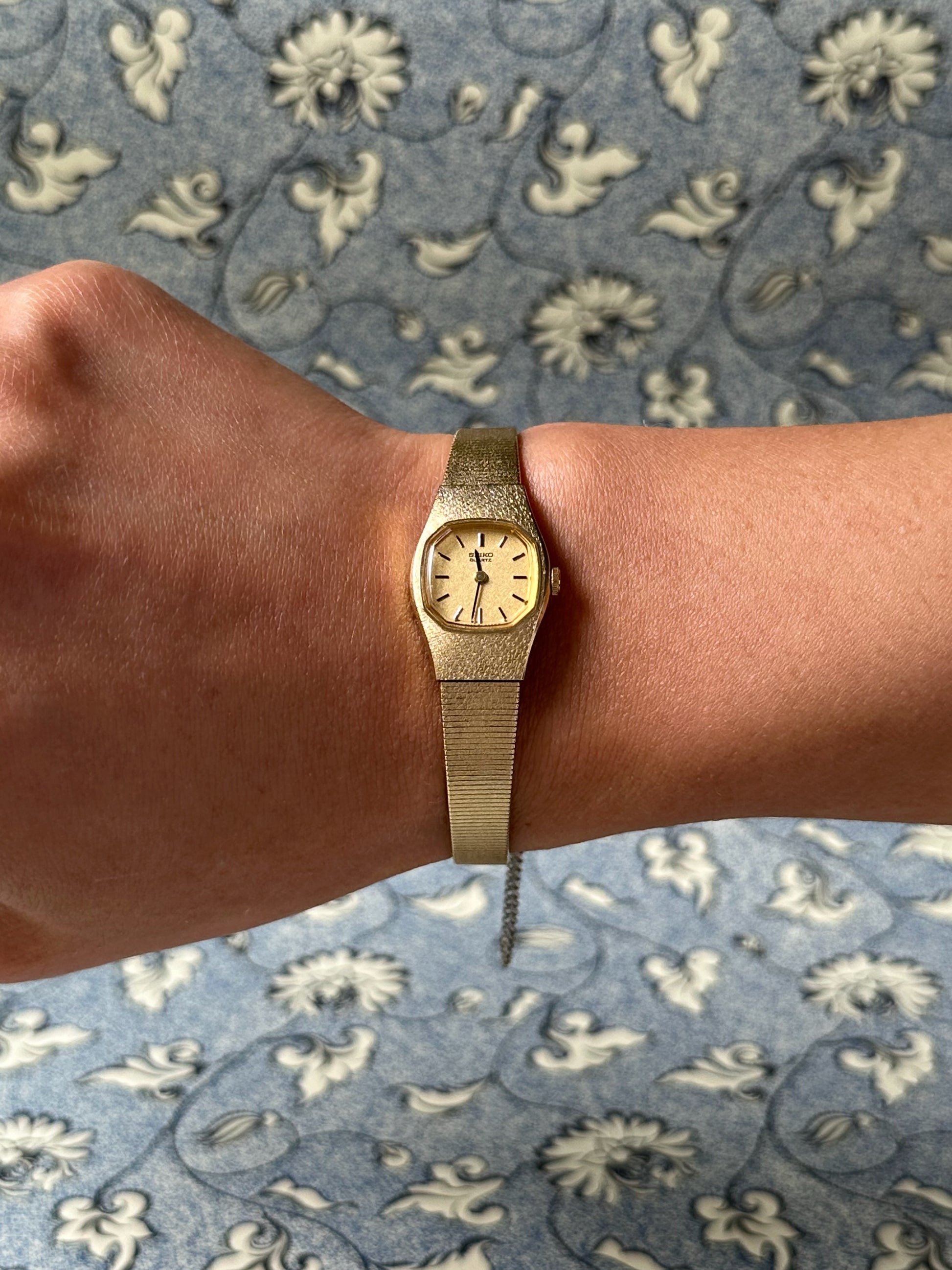1970s Seiko octagon gold-plated quartz watch