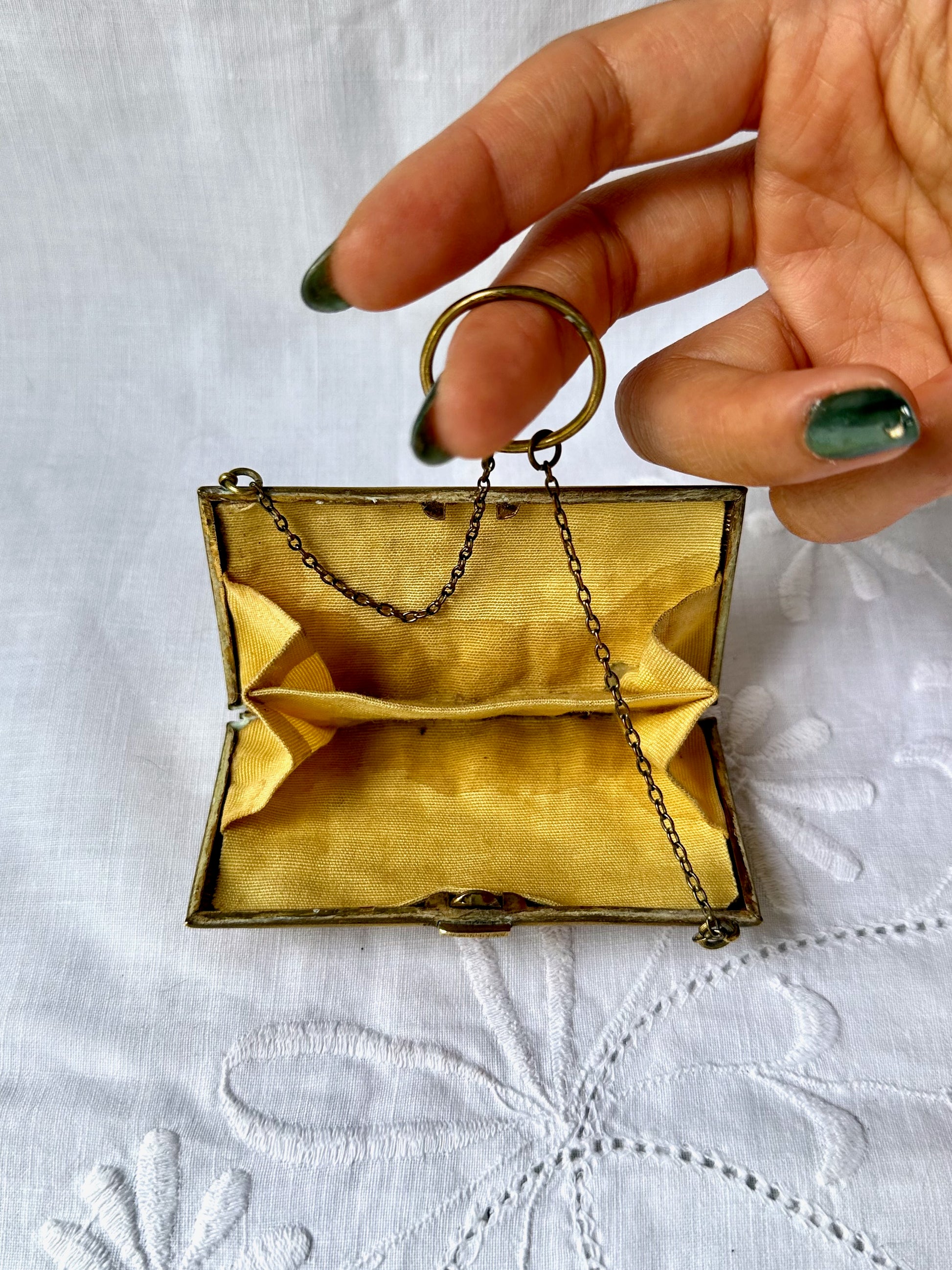1930s Brass Coin Ring Purse