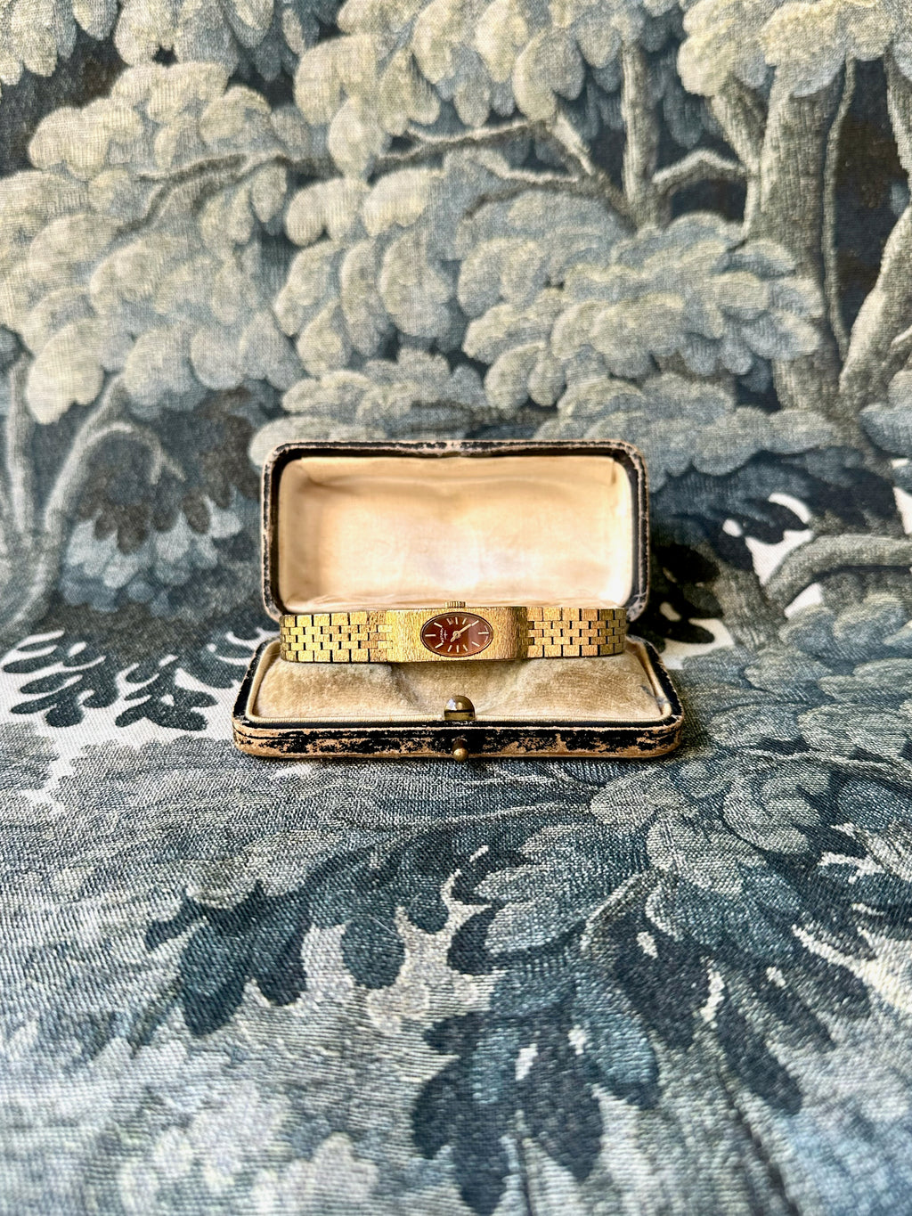 1970s Rotary orange dial gold-plated mechanical watch