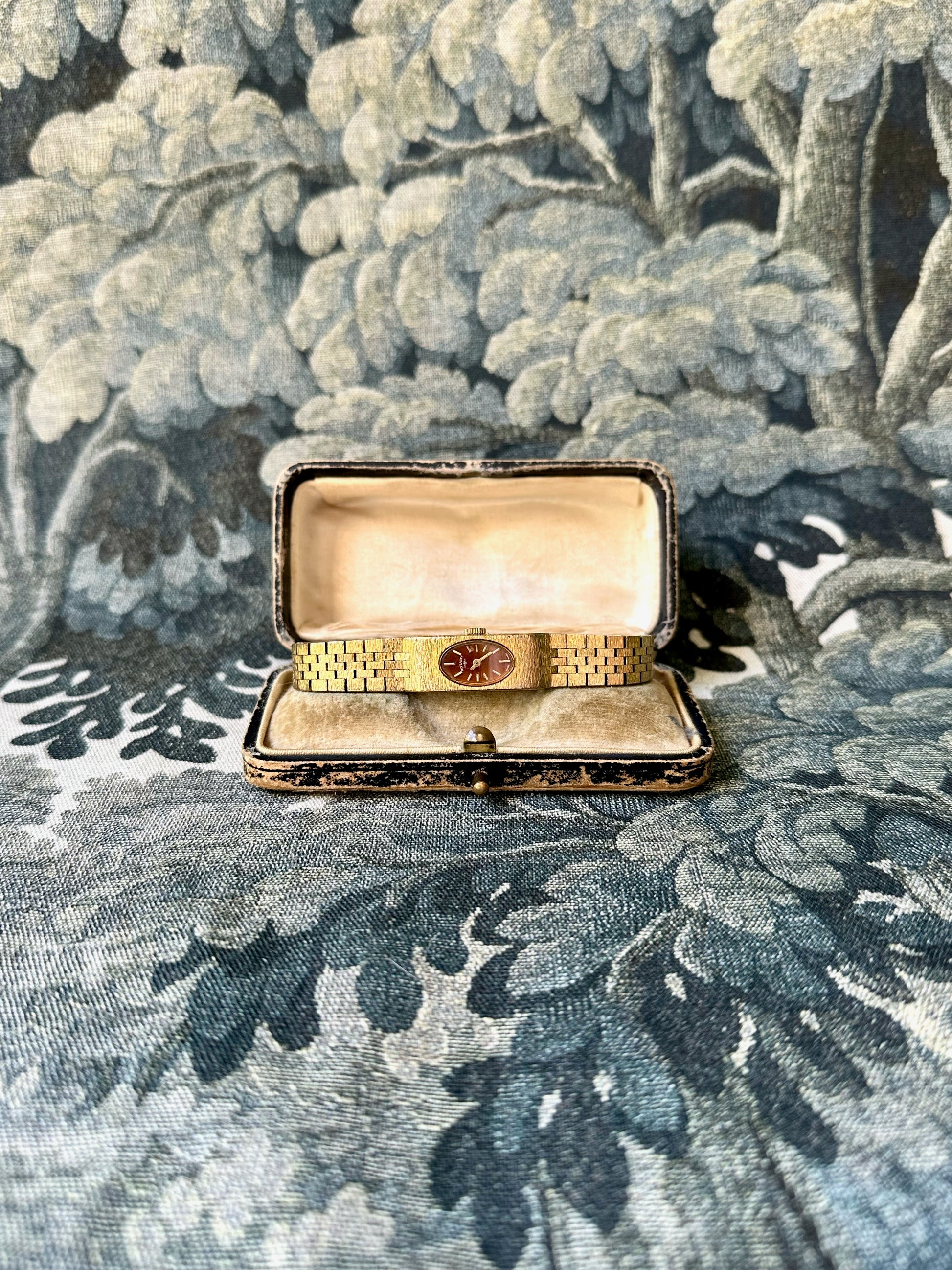 1970s Rotary orange dial gold-plated mechanical watch