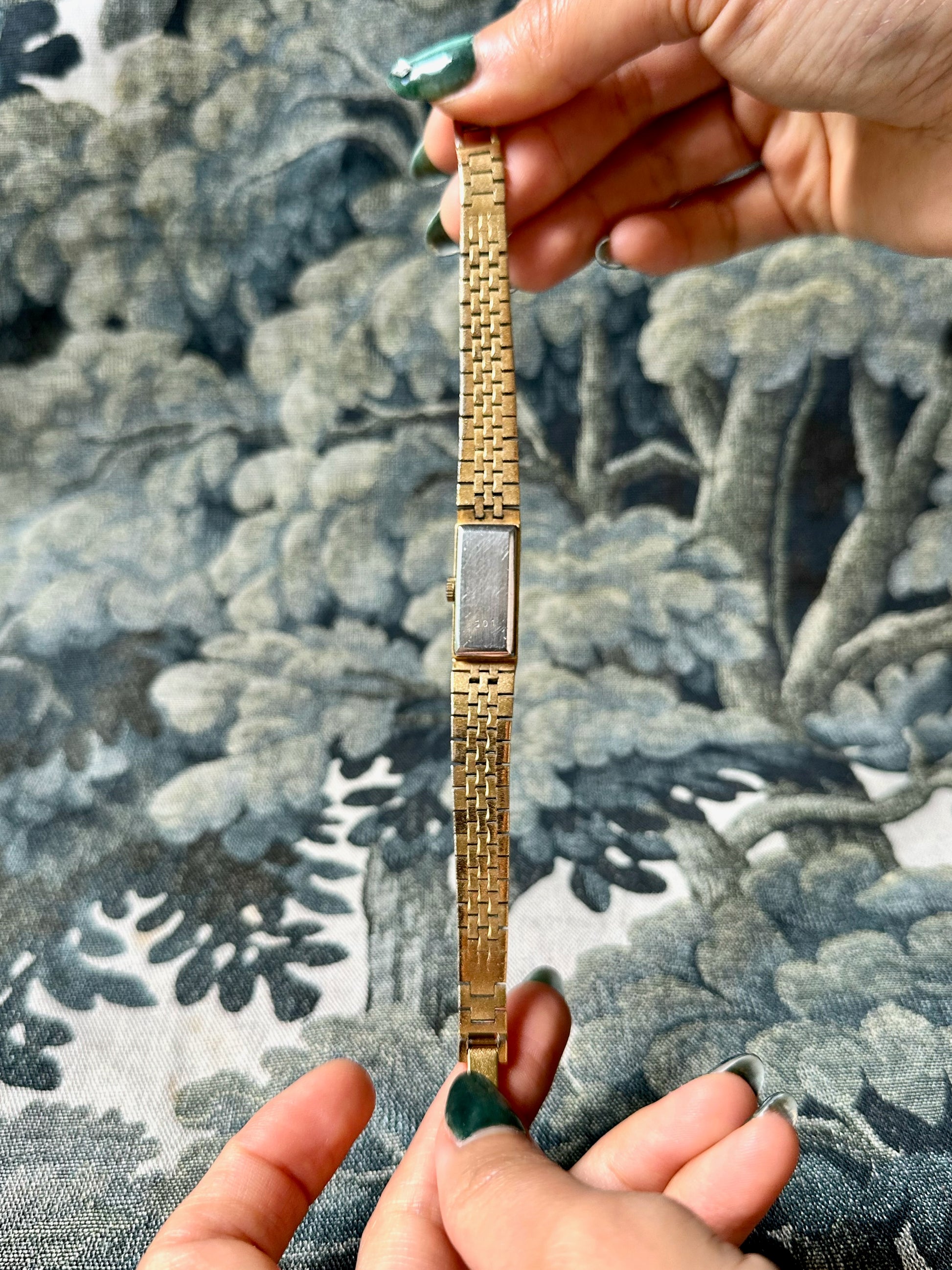 1970s Rotary orange dial gold-plated mechanical watch