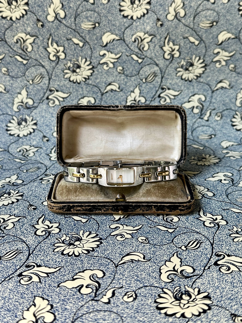 1980s DKNY two-tone quartz watch