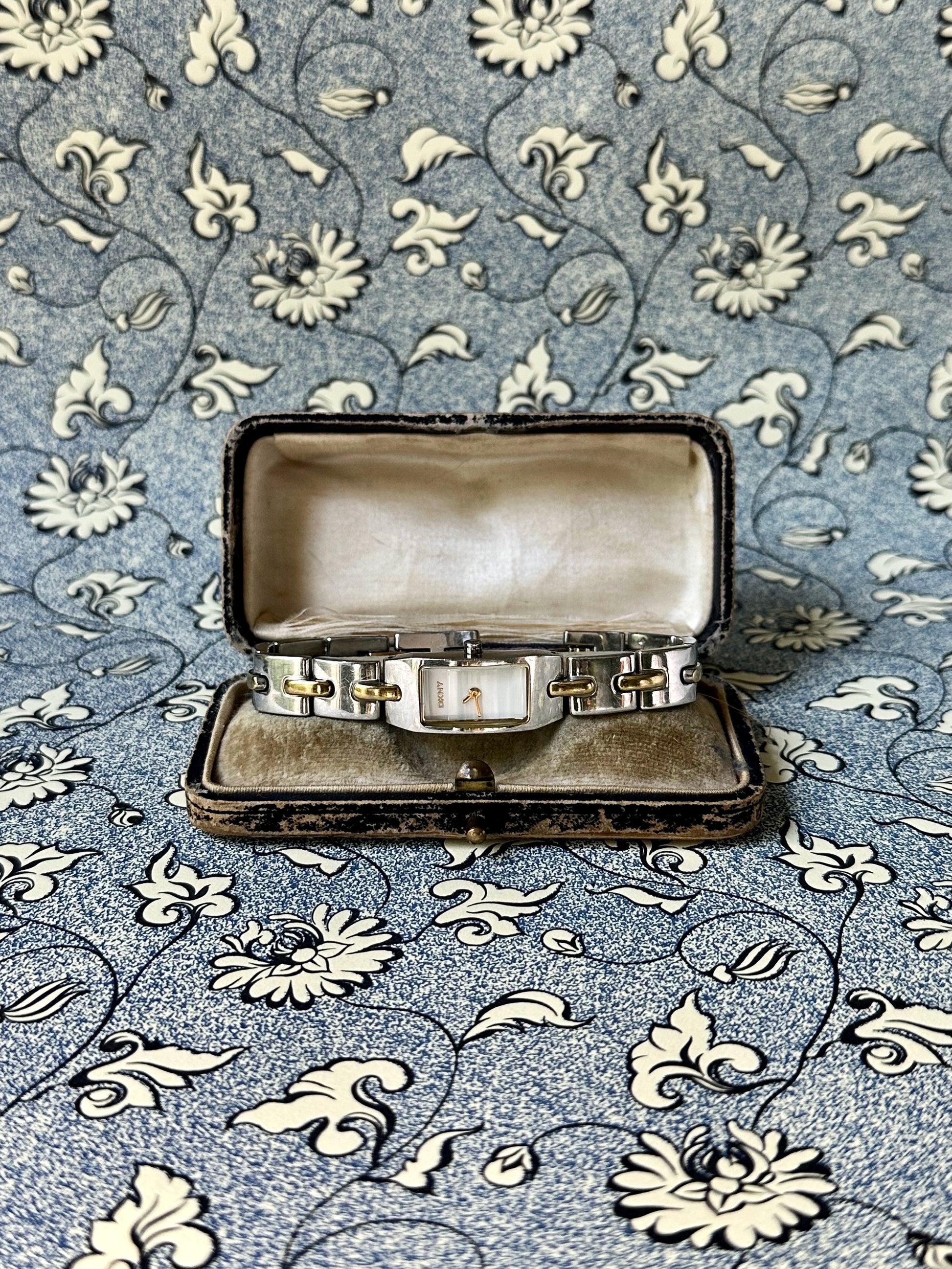 1980s DKNY two-tone quartz watch