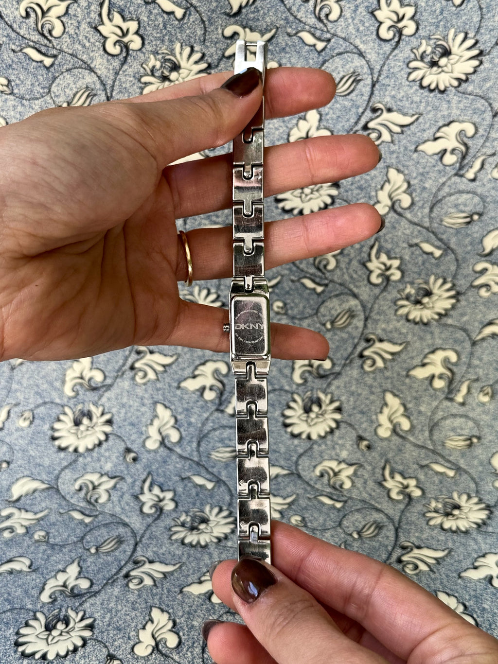 1980s DKNY two-tone quartz watch