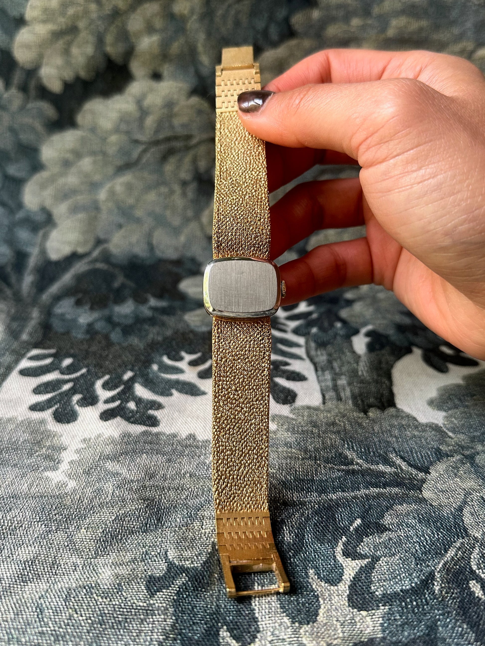 1970s Rotary Gold-Plated Mesh-Style Mechanical Watch