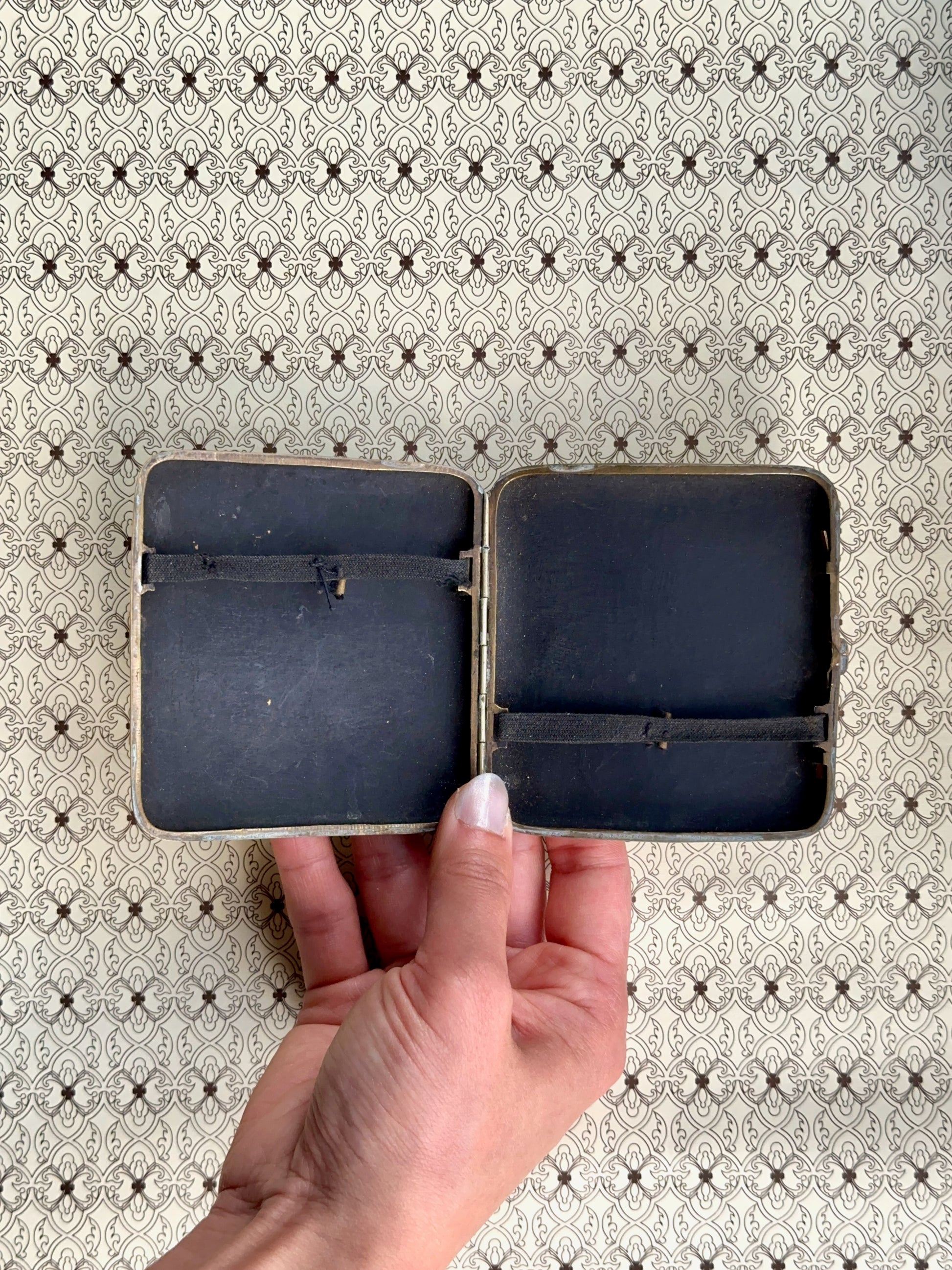 1920s Engraved Brass Cigarette Case