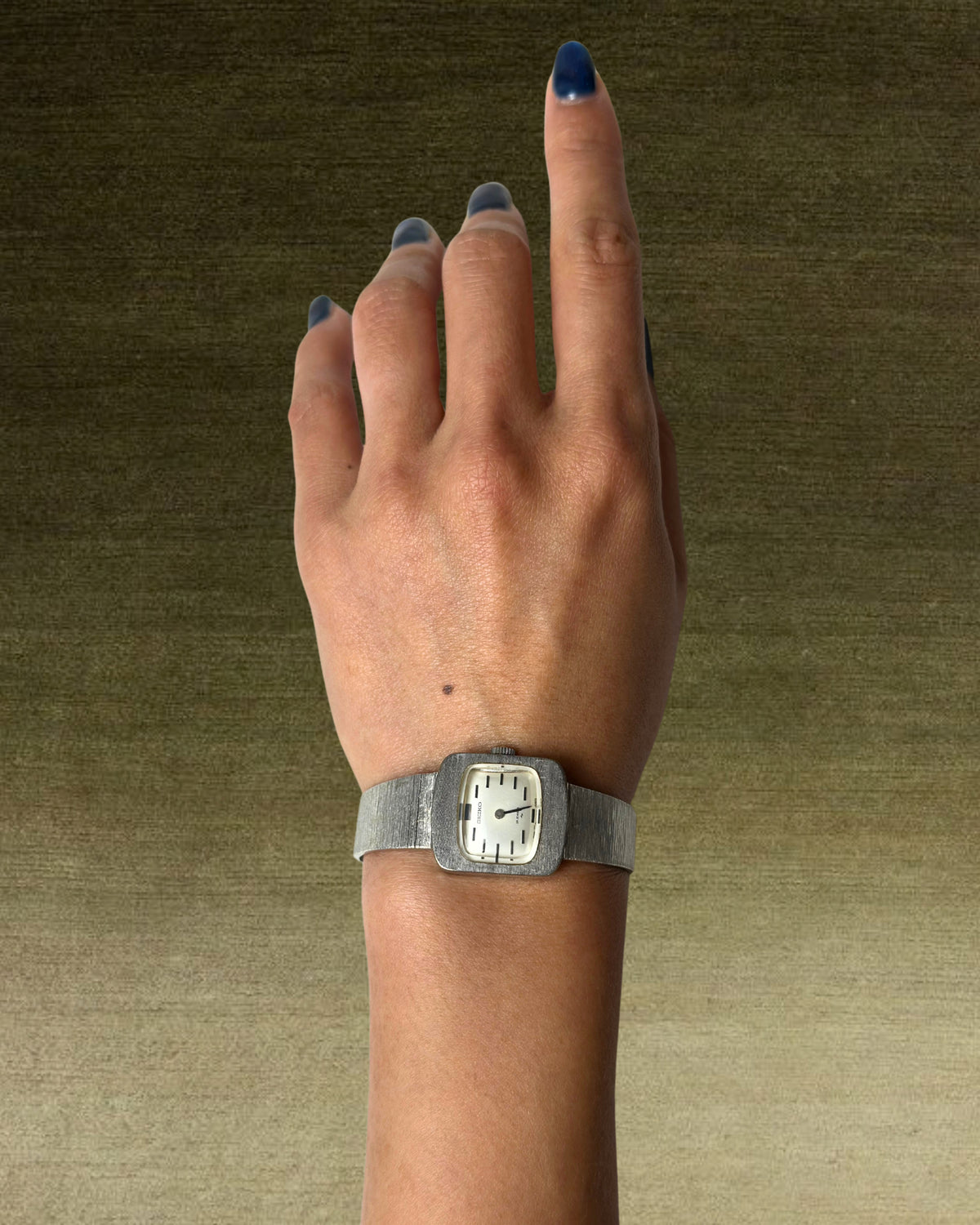 1970s Seiko silver-plated bar dial mechanical watch