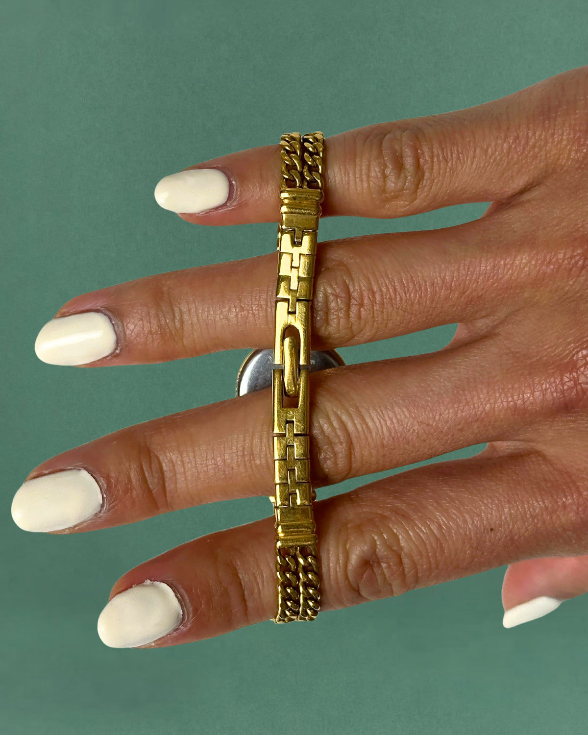 1980s Christian Bernard gold tone chain bracelet quartz watch