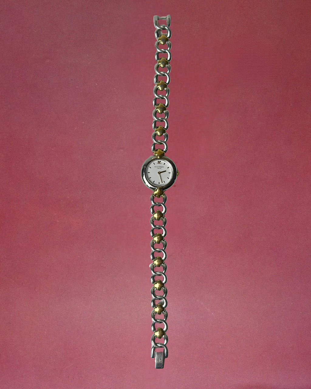 1980s Courreges two-tone quartz watch