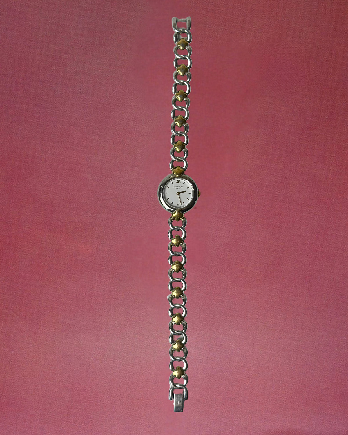 1980s Courreges two-tone quartz watch