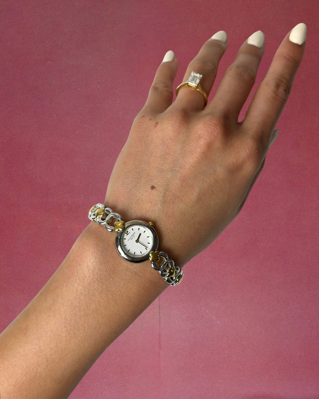 1980s Courreges two-tone quartz watch