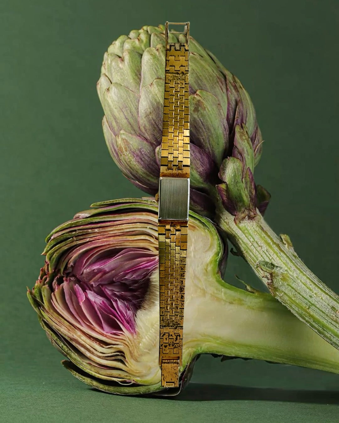 1970s Avia Gold-Plated Rectangular Mechanical Watch