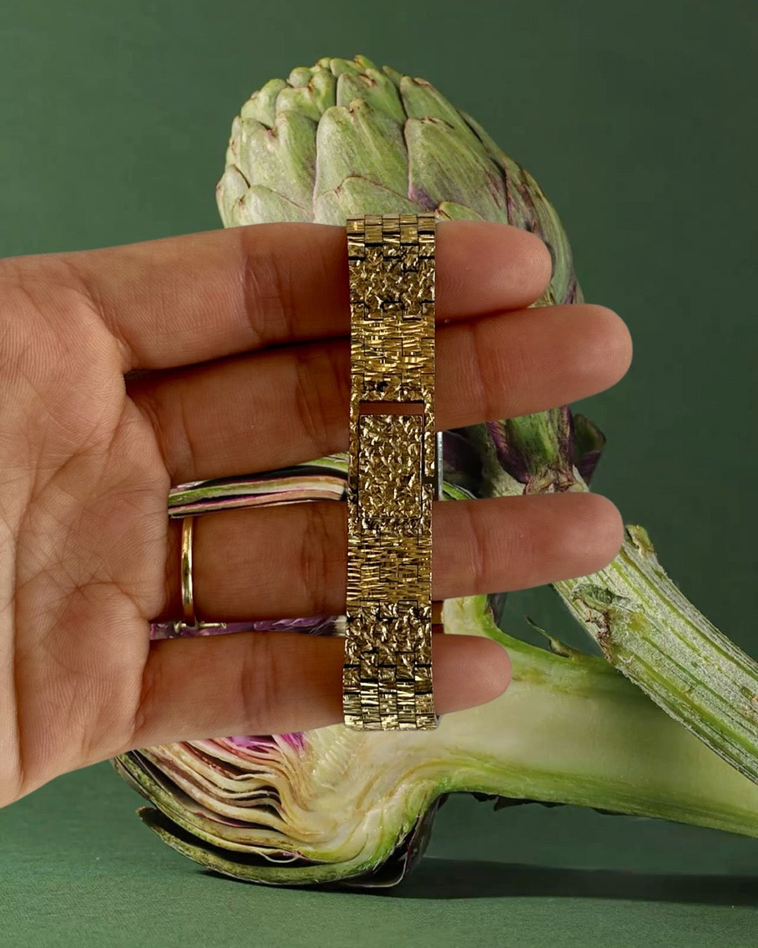 1970s Avia Gold-Plated Rectangular Mechanical Watch