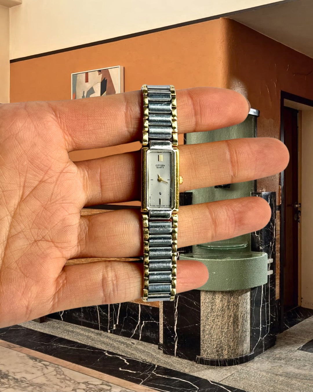 1980s Citizen Slim Two-Tone Quartz Watch