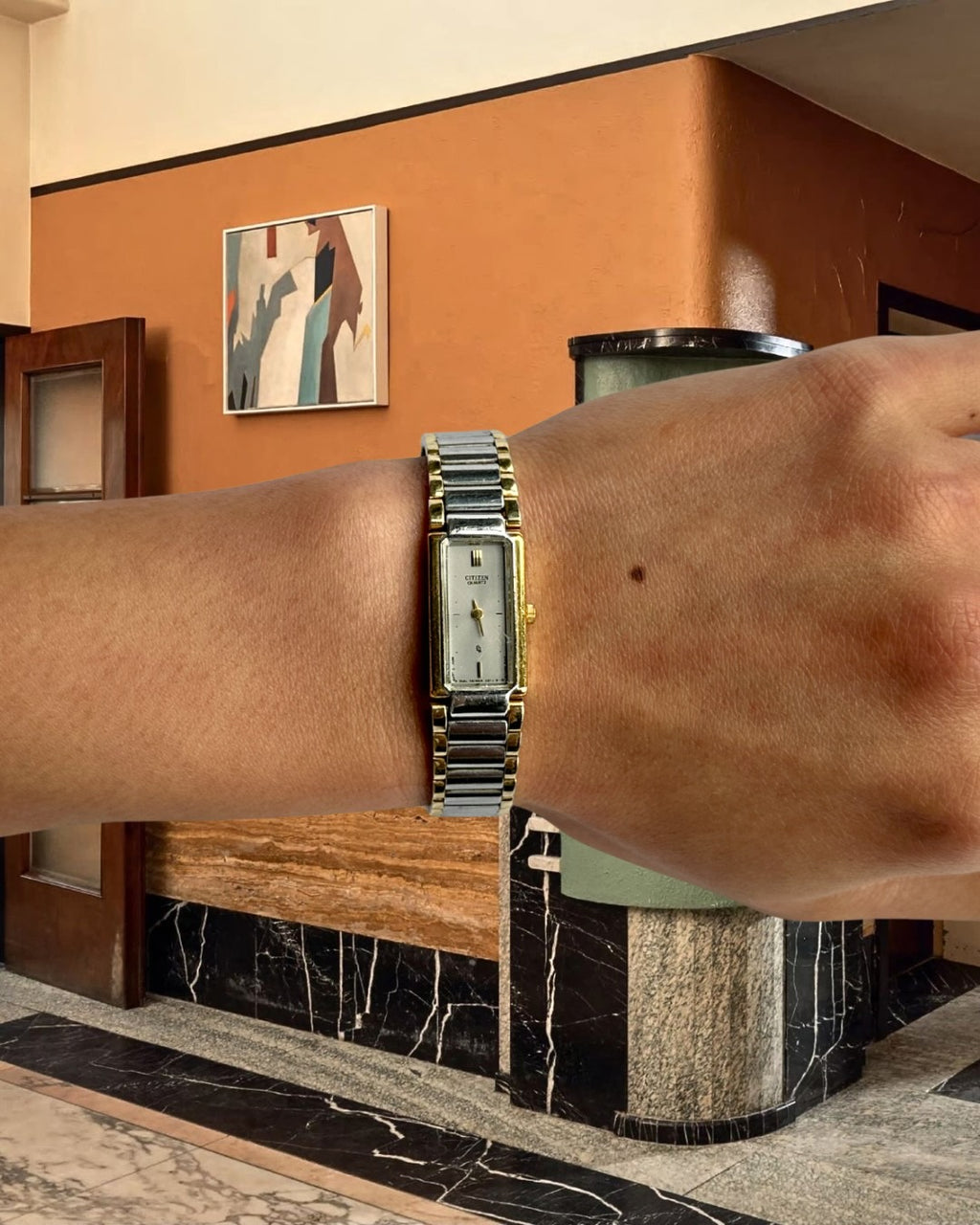 1980s Citizen Slim Two-Tone Quartz Watch