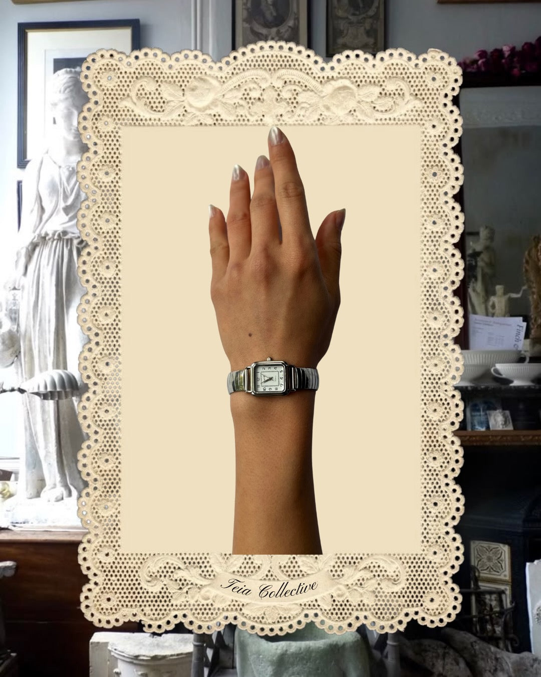 1980s Avia Square Expander Stainless Steel Quartz Watch