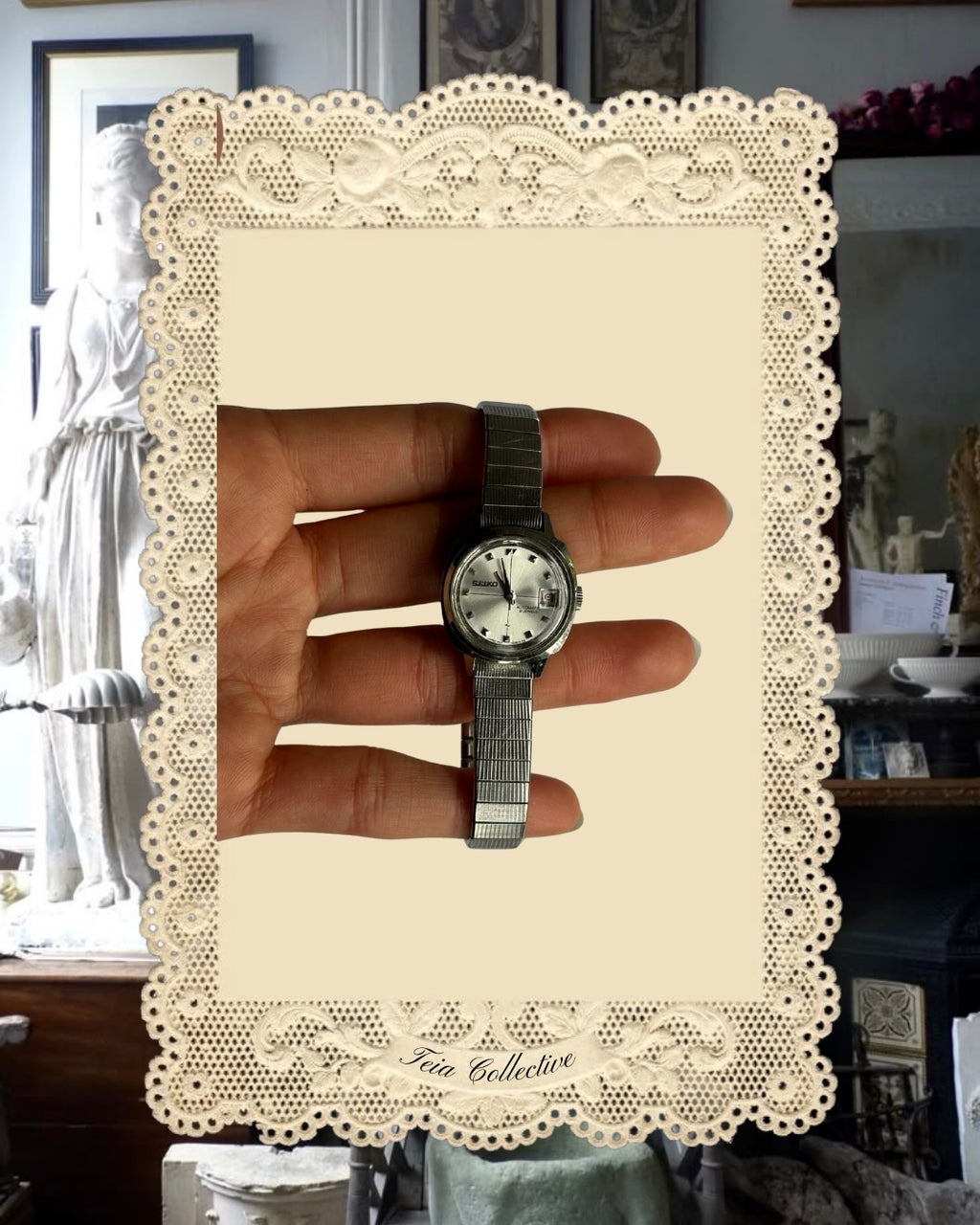 1970s Seiko Stainless Steel Automatic 21 Jewels Watch