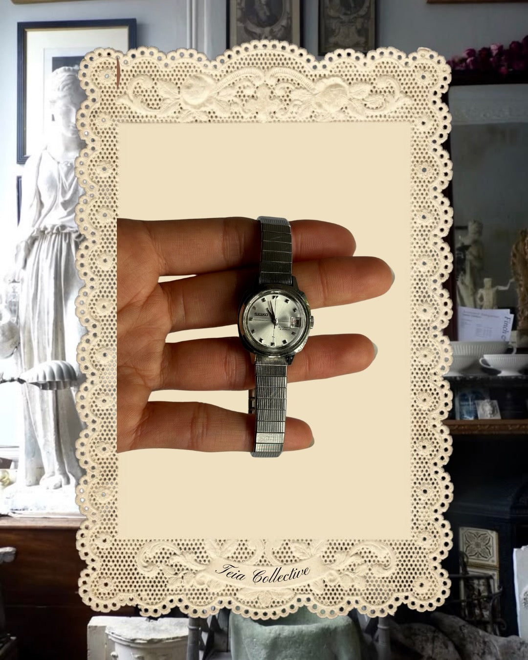 1970s Seiko Stainless Steel Automatic 21 Jewels Watch