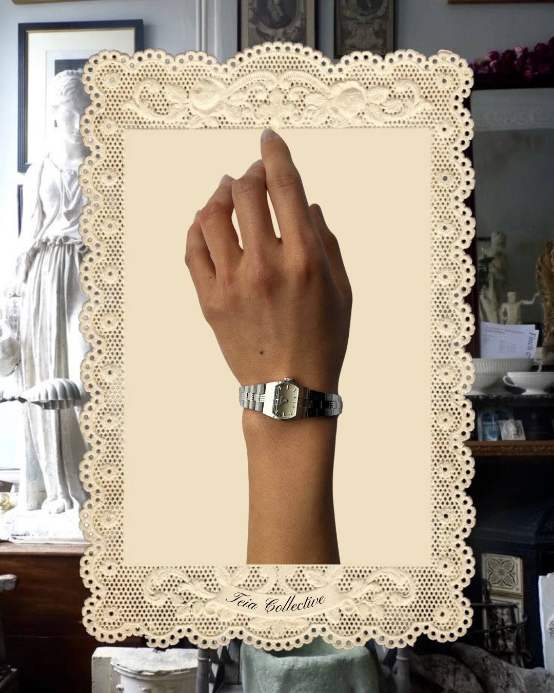 1970s Sekonda Grey Ombré Dial Stainless Steel Mechanical Watch