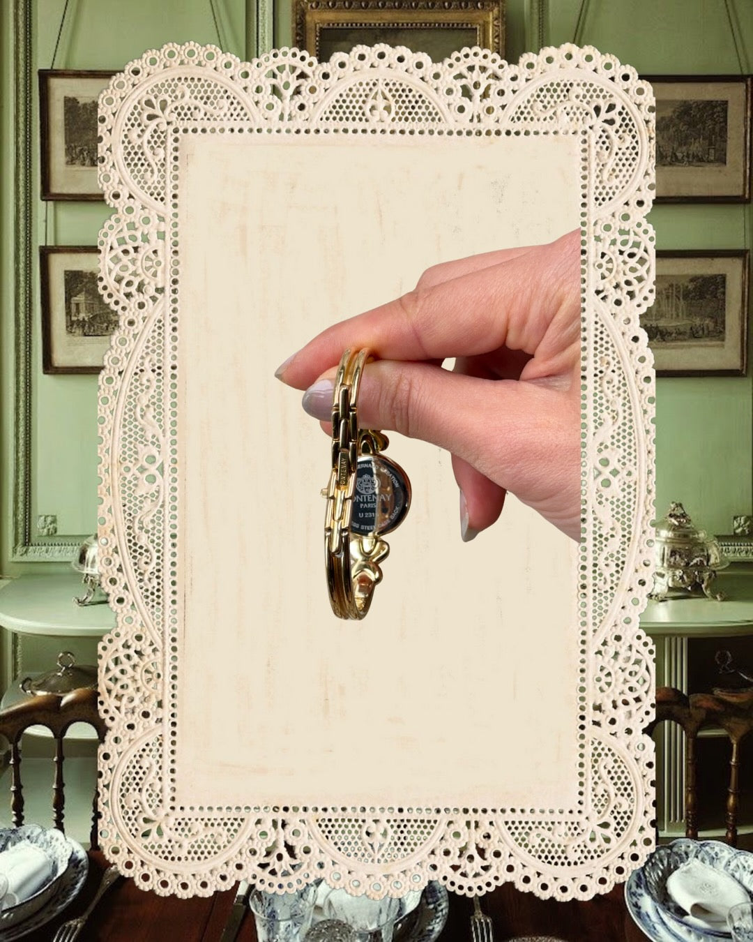 1980s Fontenay Gold-Plated Bangle Quartz Watch