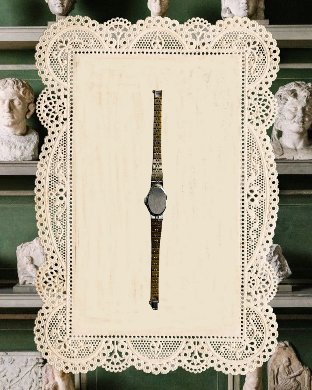 1970s Rotary Stick Dial Silver-Tone Mechanical Watch